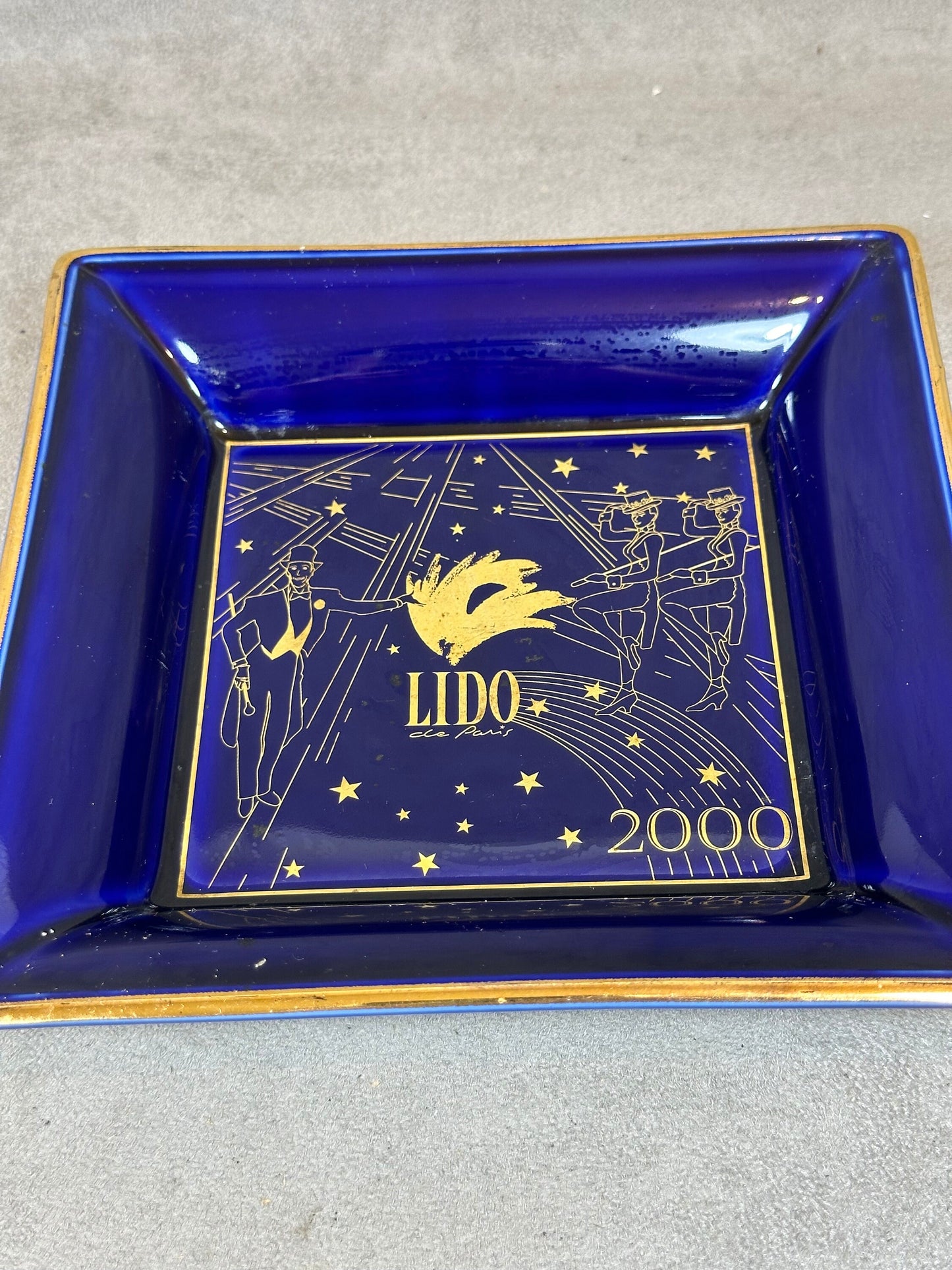Artoria Lido Paris Französischer Aschenbecher, Werbeaschenbecher, um 1980