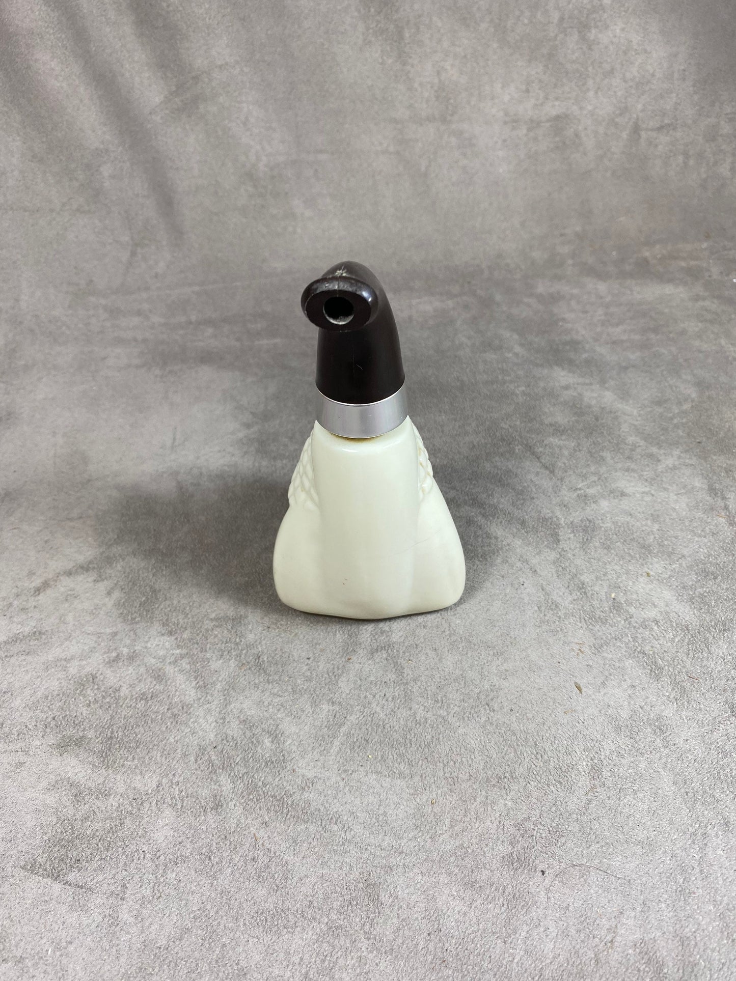 Vintage 1960s Avon Plastic and Glass Dog Head Pipe Shaped Aftershave Bottle