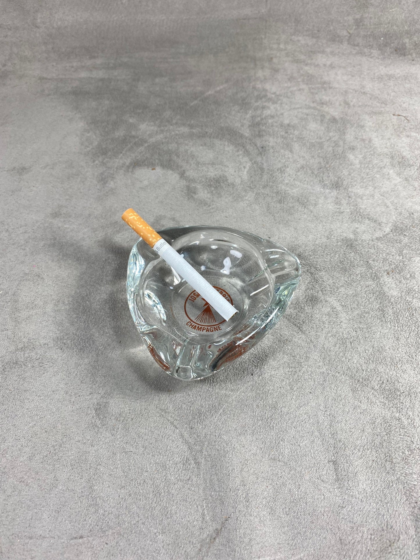 Vintage Joseph Perrier Glass Ashtray Made in France