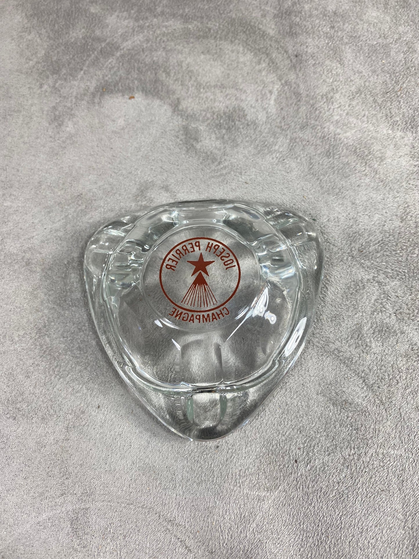 Vintage Joseph Perrier Glass Ashtray Made in France