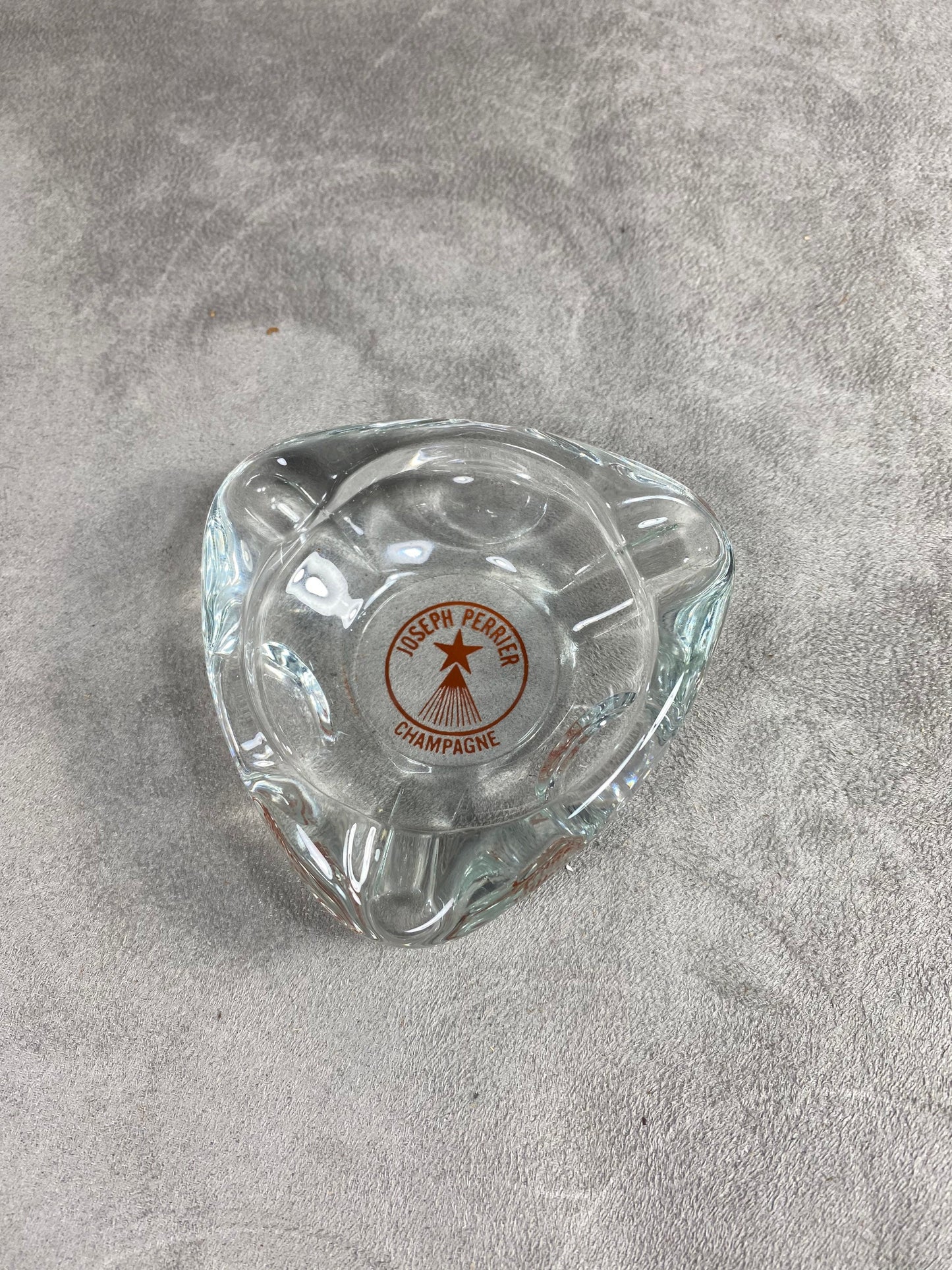 Vintage Joseph Perrier Glass Ashtray Made in France