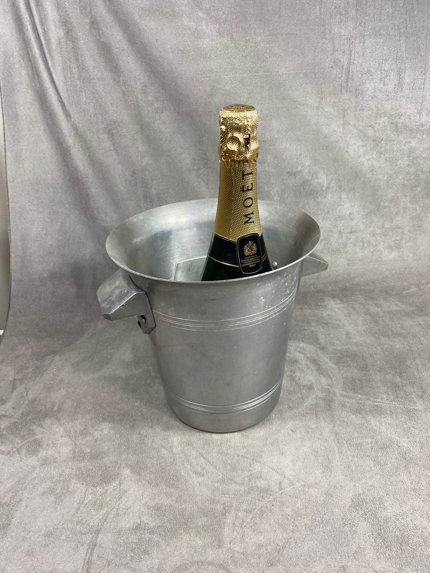 Möet & Chandon Vintage 1970 Aluminum Champagne Bucket Made in France