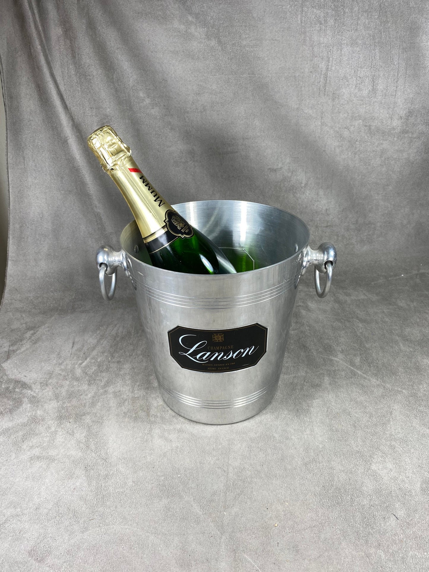 Seau à champagne Lanson en aluminium Champagne Lanson vintage