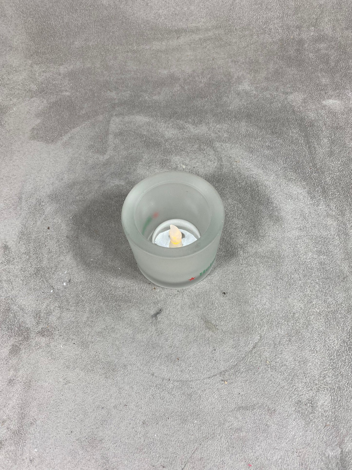Vintage 1960s Heineken Glass Tealight Candle Holder