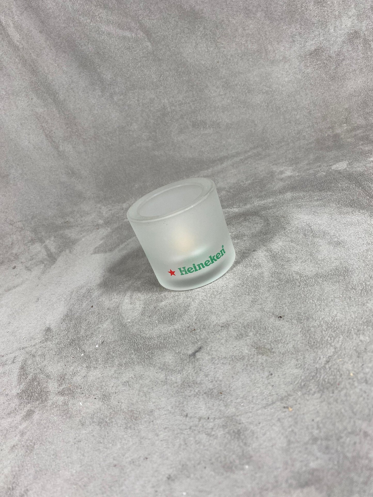 Vintage 1960s Heineken Glass Tealight Candle Holder