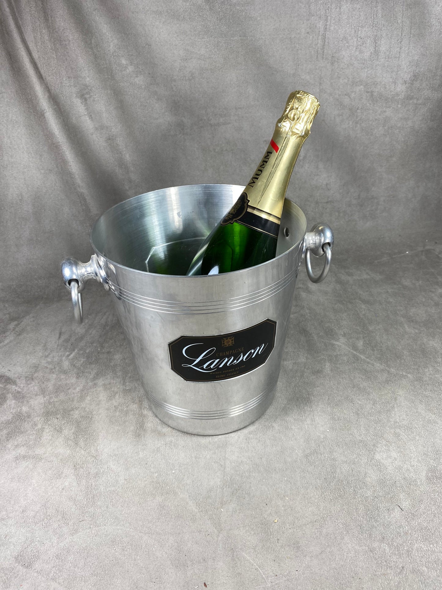 Seau à champagne Lanson en aluminium Champagne Lanson vintage