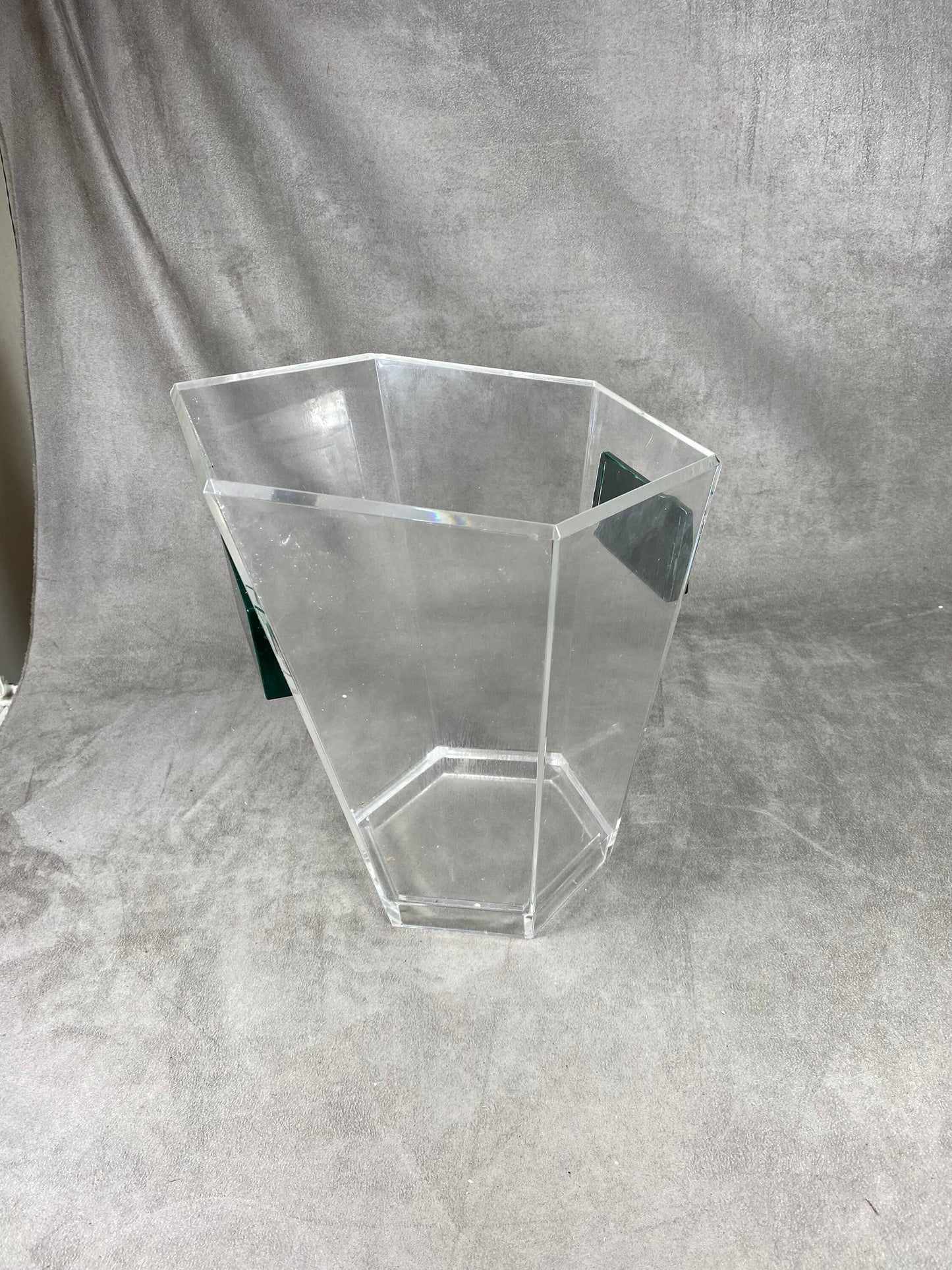Seau à champagne Deutz en plastique transparent Made in France Années 1980