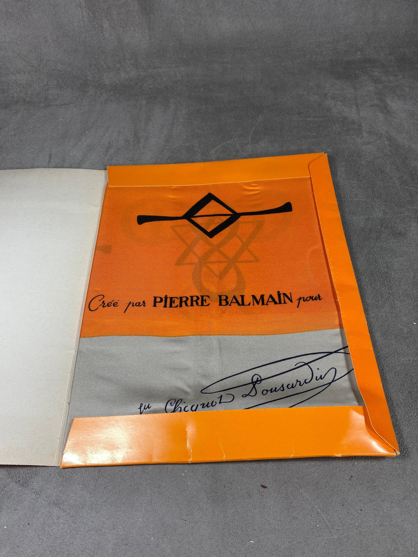 Veuve Clicquot Silk Scarf Pierre Balmain for Veuve Clicquot Vintage Made in France 1970s