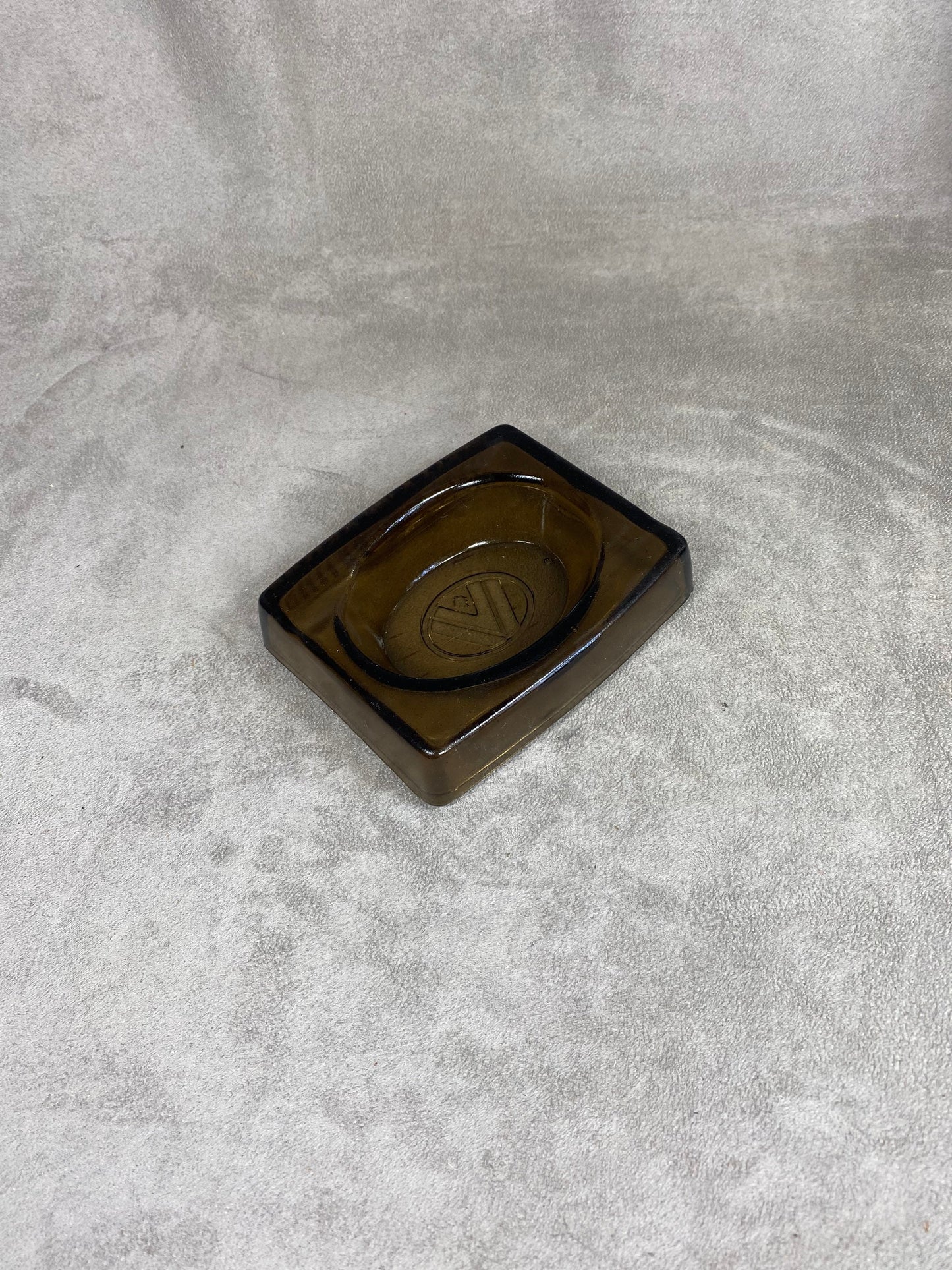 Vintage Stella Artois Brauner Glas Aschenbecher Made in France 1980er Jahre