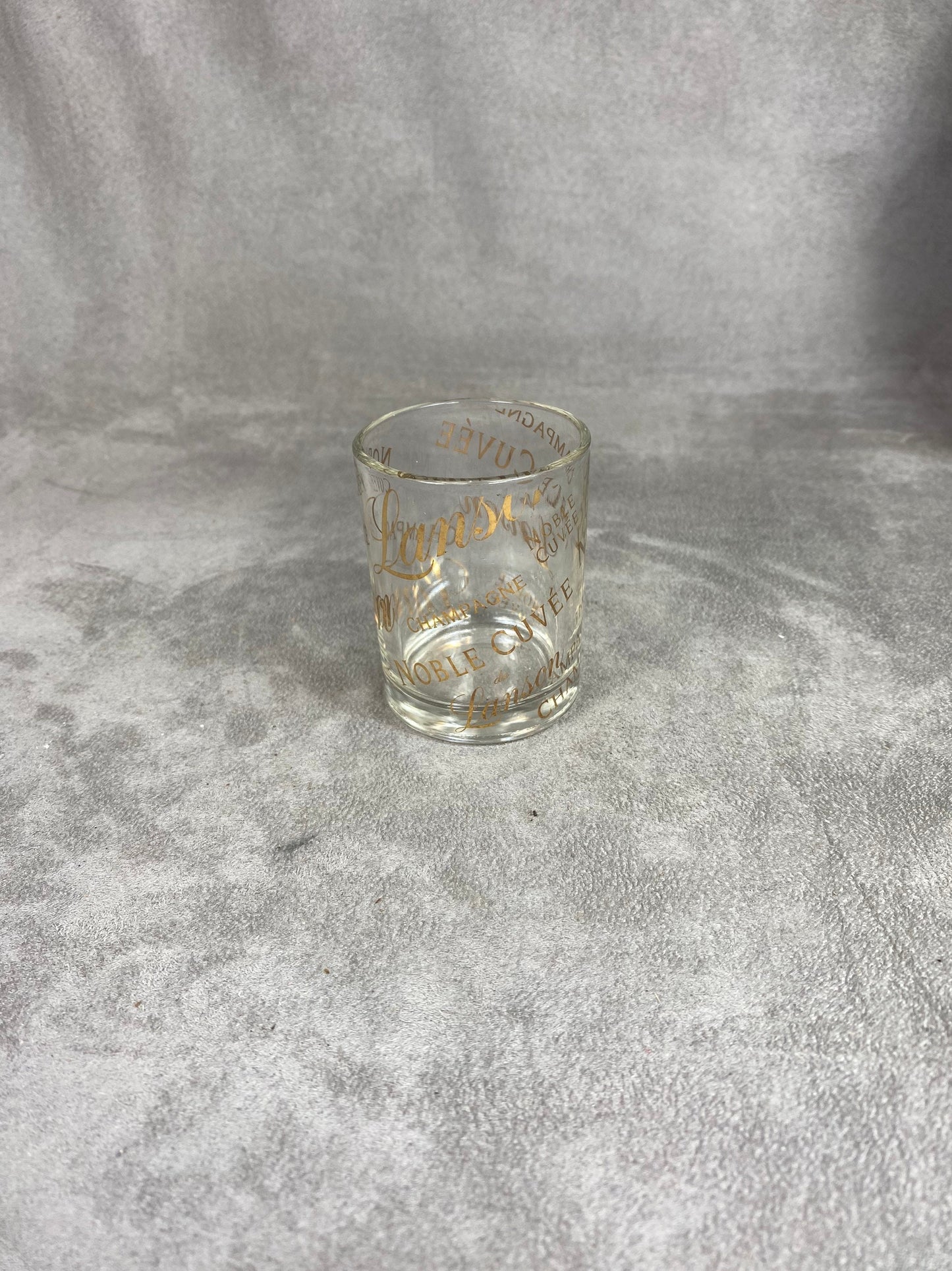 Photophore verre Noble Cuvée Champagne Lanson France vintage Made in France