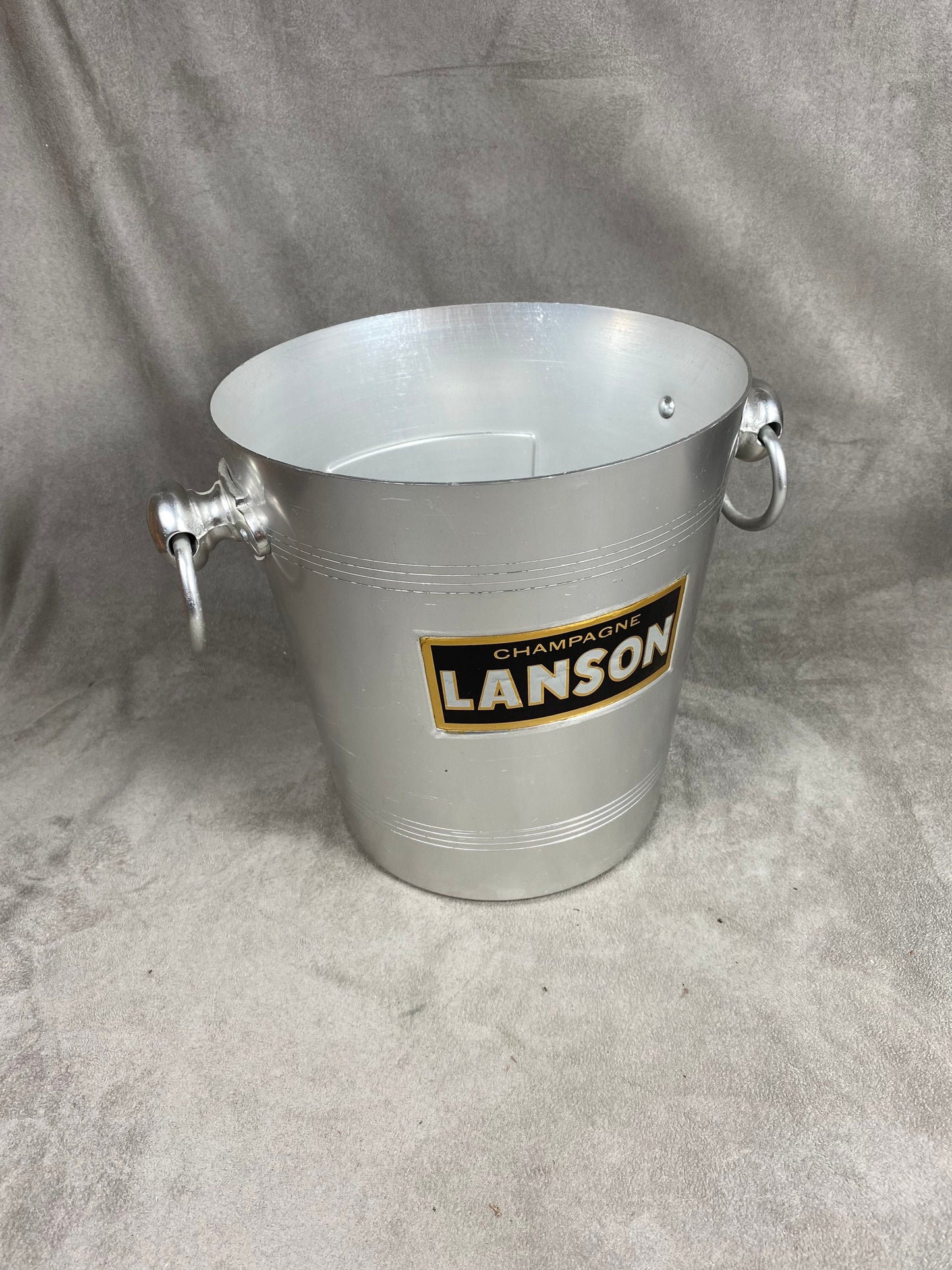 Seau à champagne Lanson en aluminium Champagne Lanson vintage