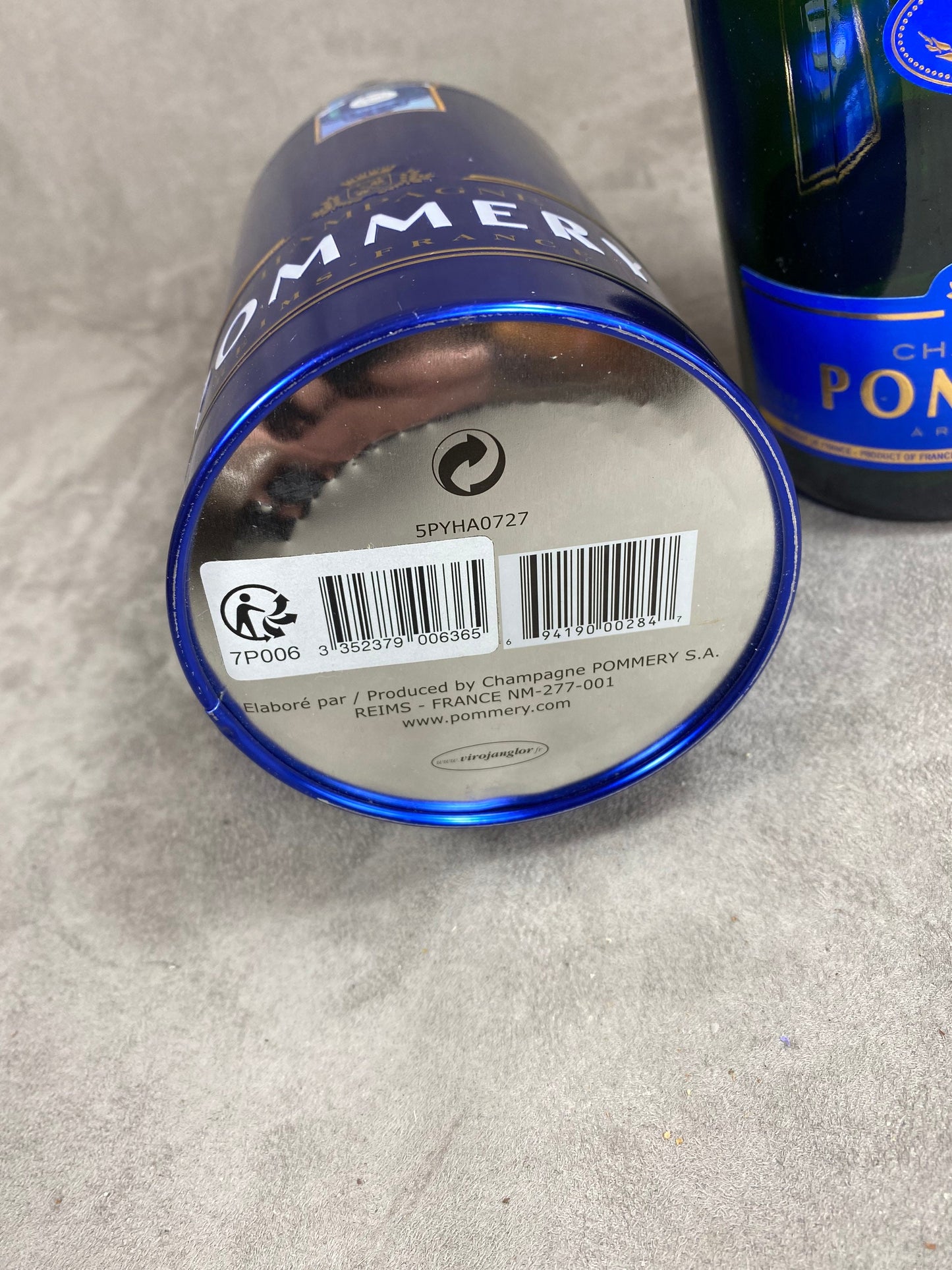 Etui à bouteille en aluminium pour bouteille de champagne Pommery