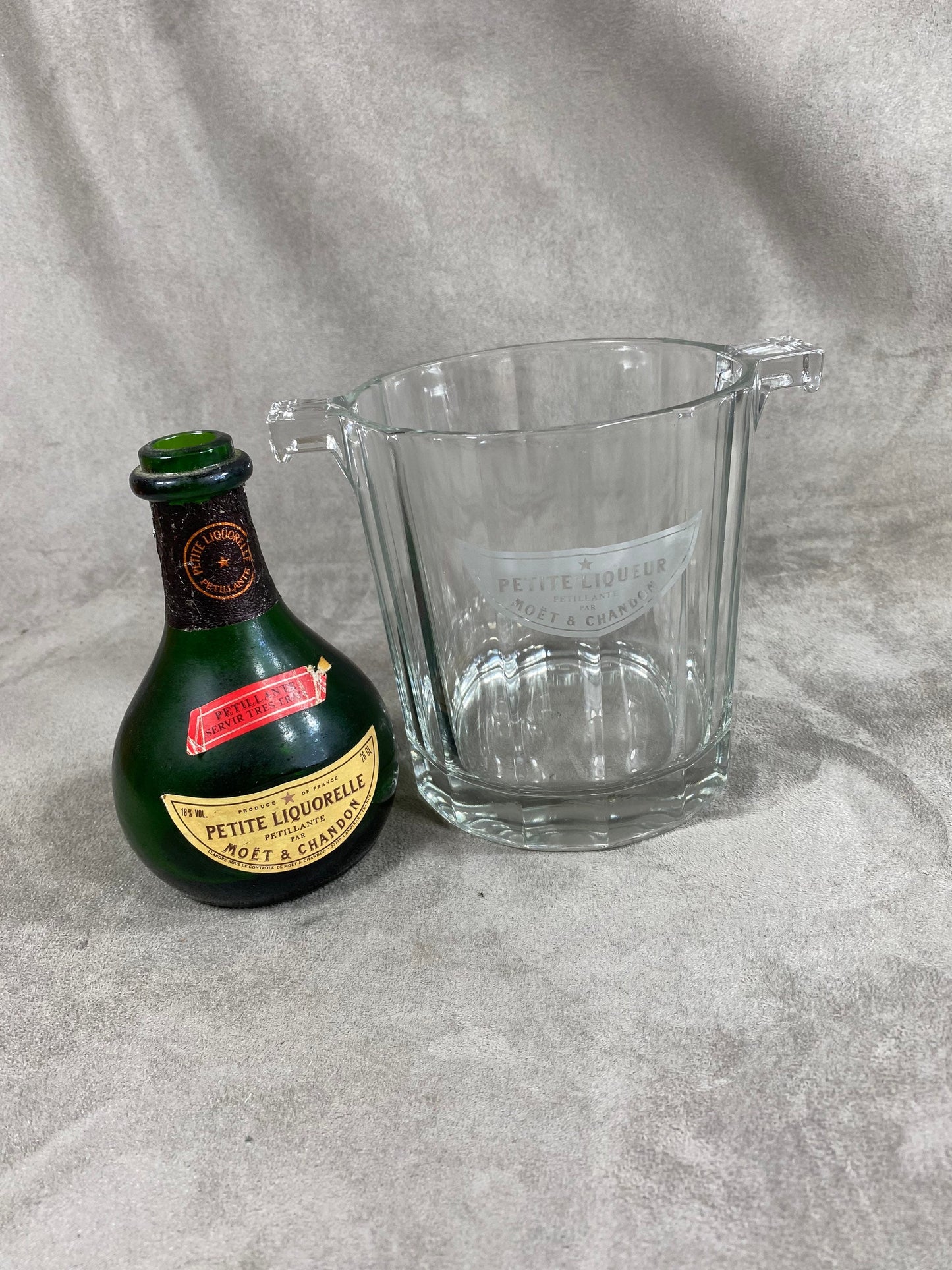 RARE Seau à glace pour bouteille de Petite Liquorelle Möet & Chandon vintage Made in France