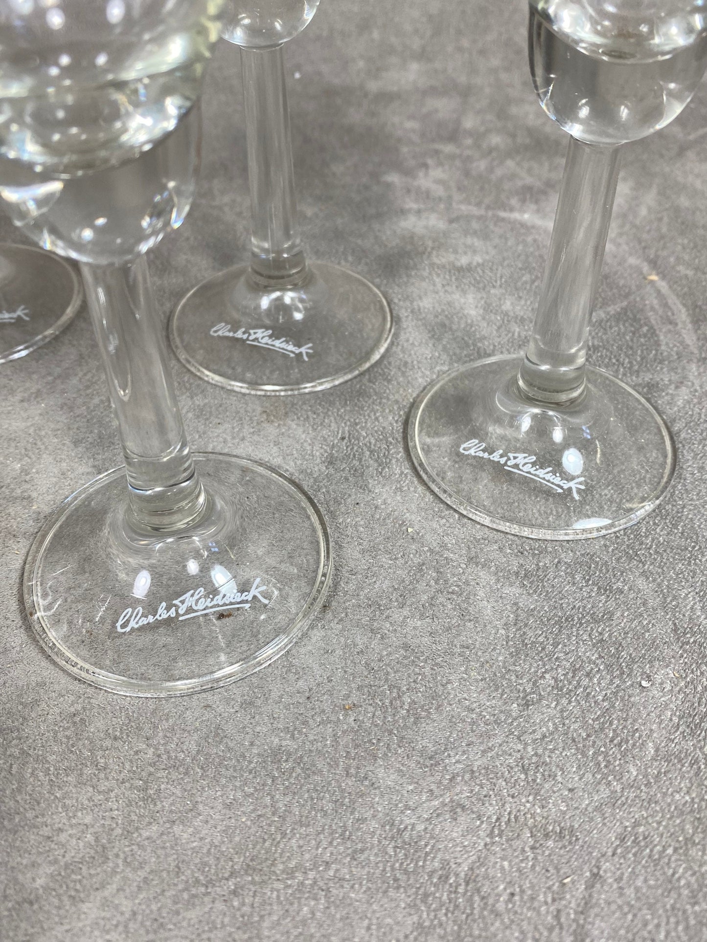 Lot de 6 flutes champagne Charles Heidsieck Vintage Années 1980