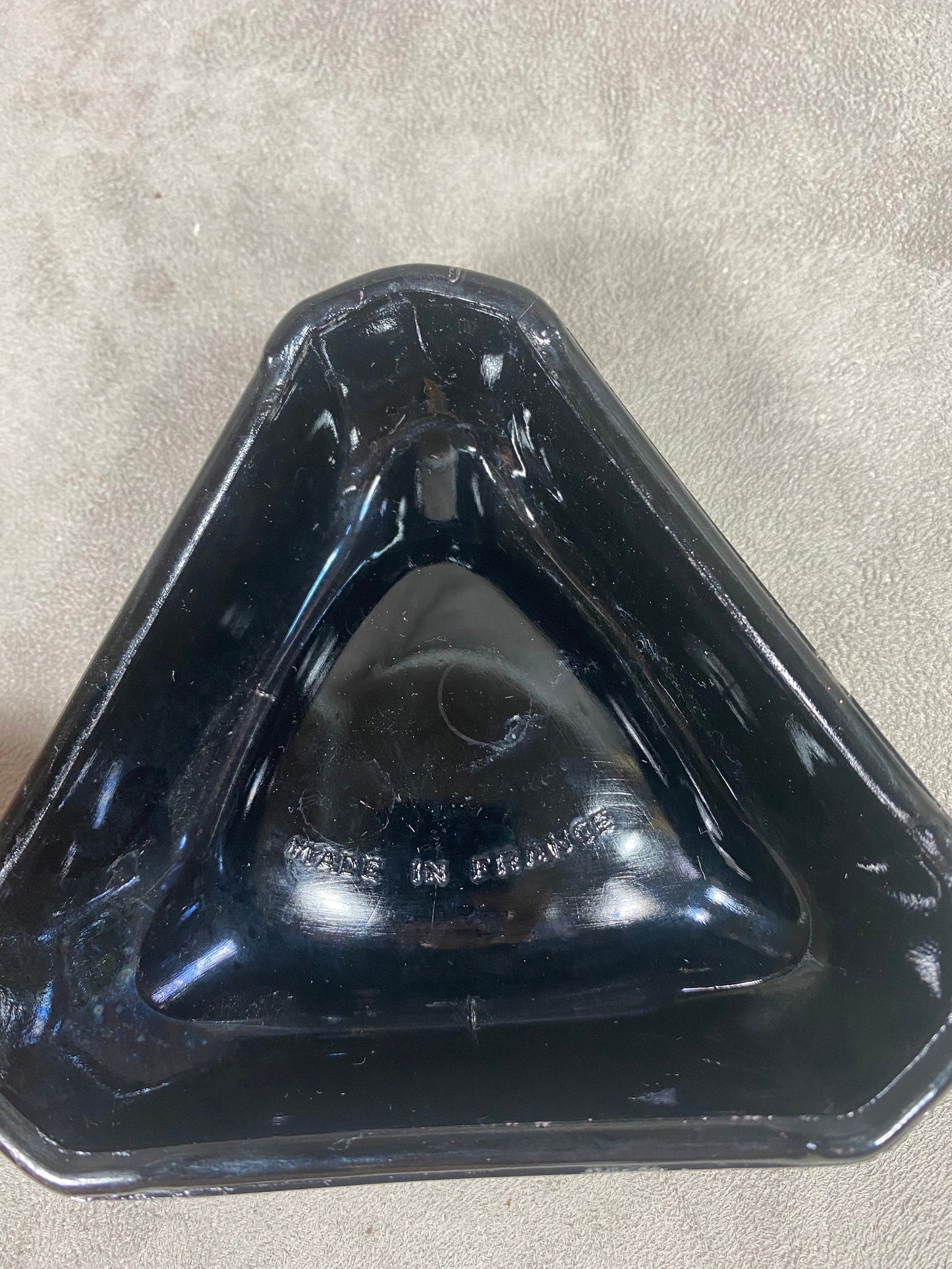 Vintage Black Porter 39 Scotch Whisky Glass Ashtray Made in France