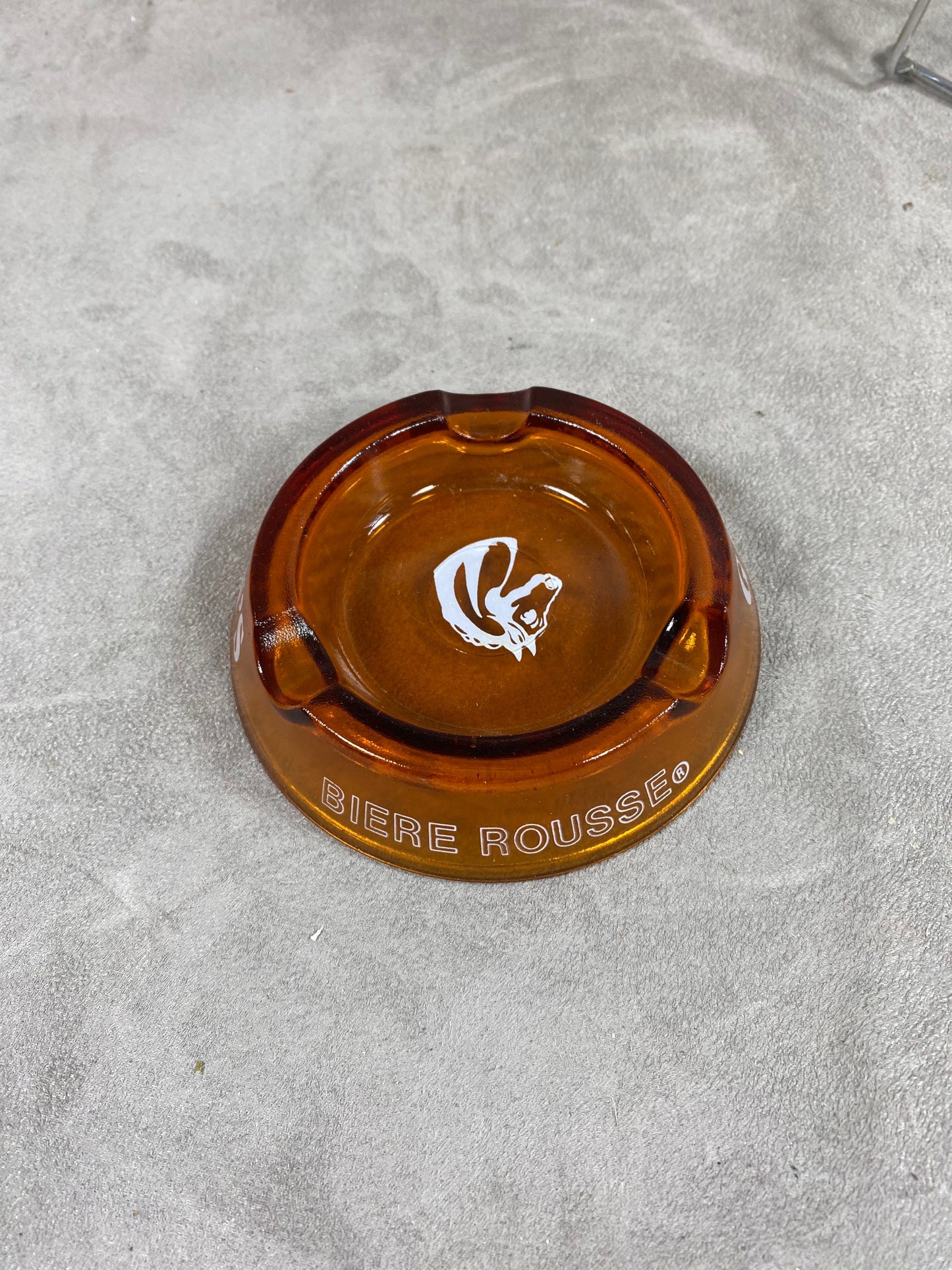 George Killians Werbeaschenbecher aus Glas, Made in France, Vintage 1980