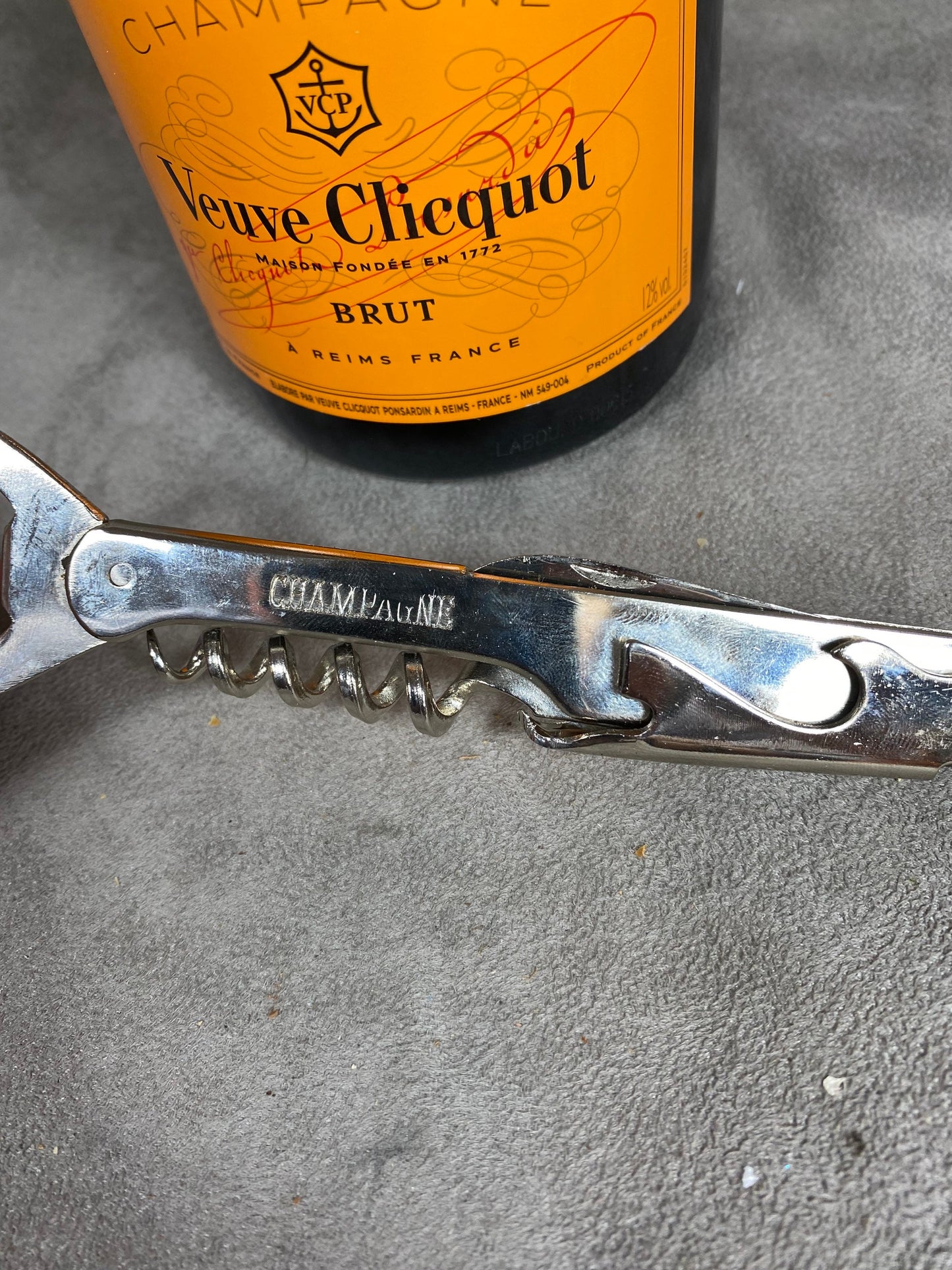 Veuve Clicquot Décapsuleur, Tire-bouchon en acier vintage Made in France, Wine Collectors, French Wine