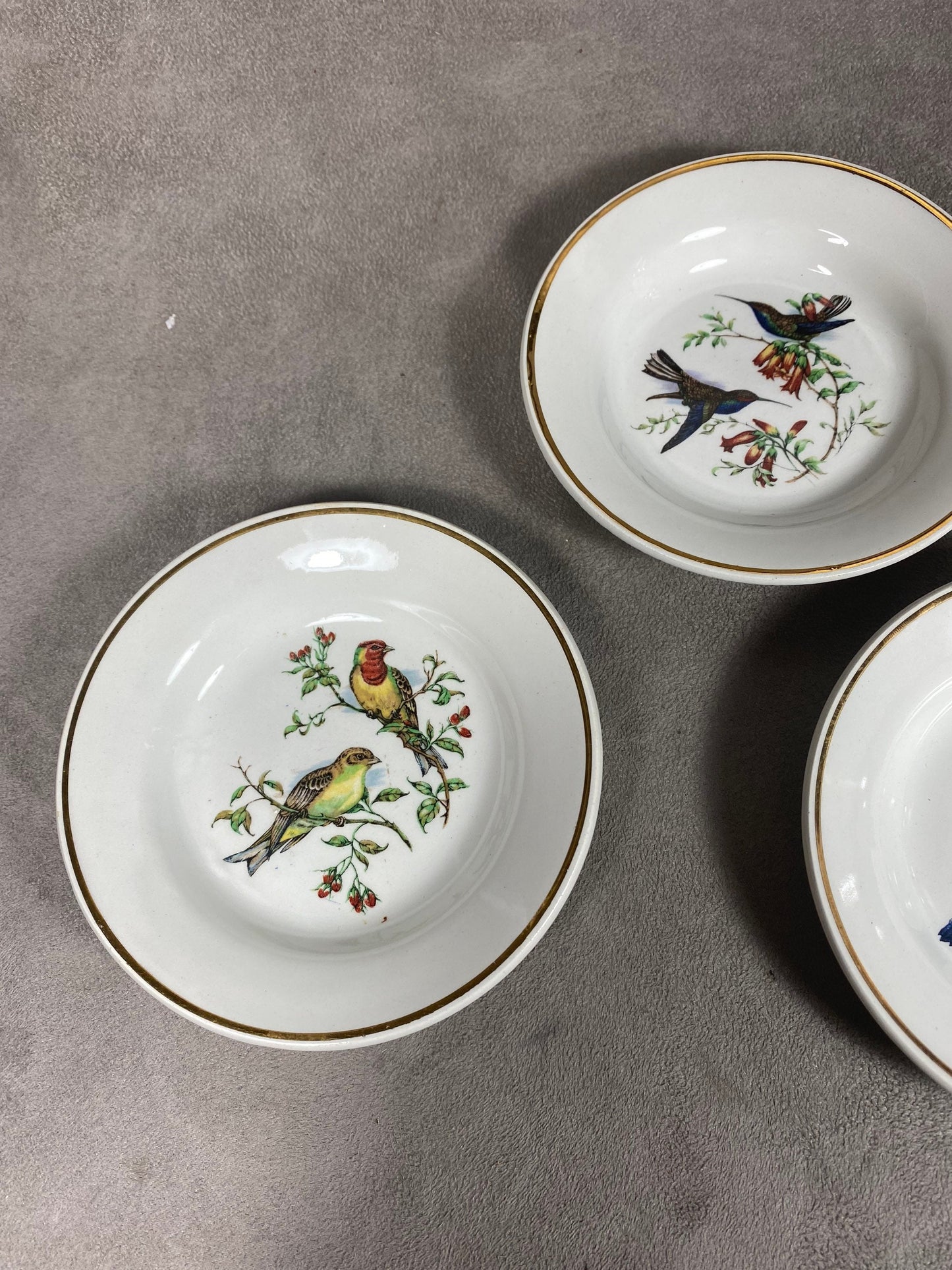 Lot de 3 cendrier vintage en porcelaine champagne Victor Clicquot Cadeau Champagne Made in France