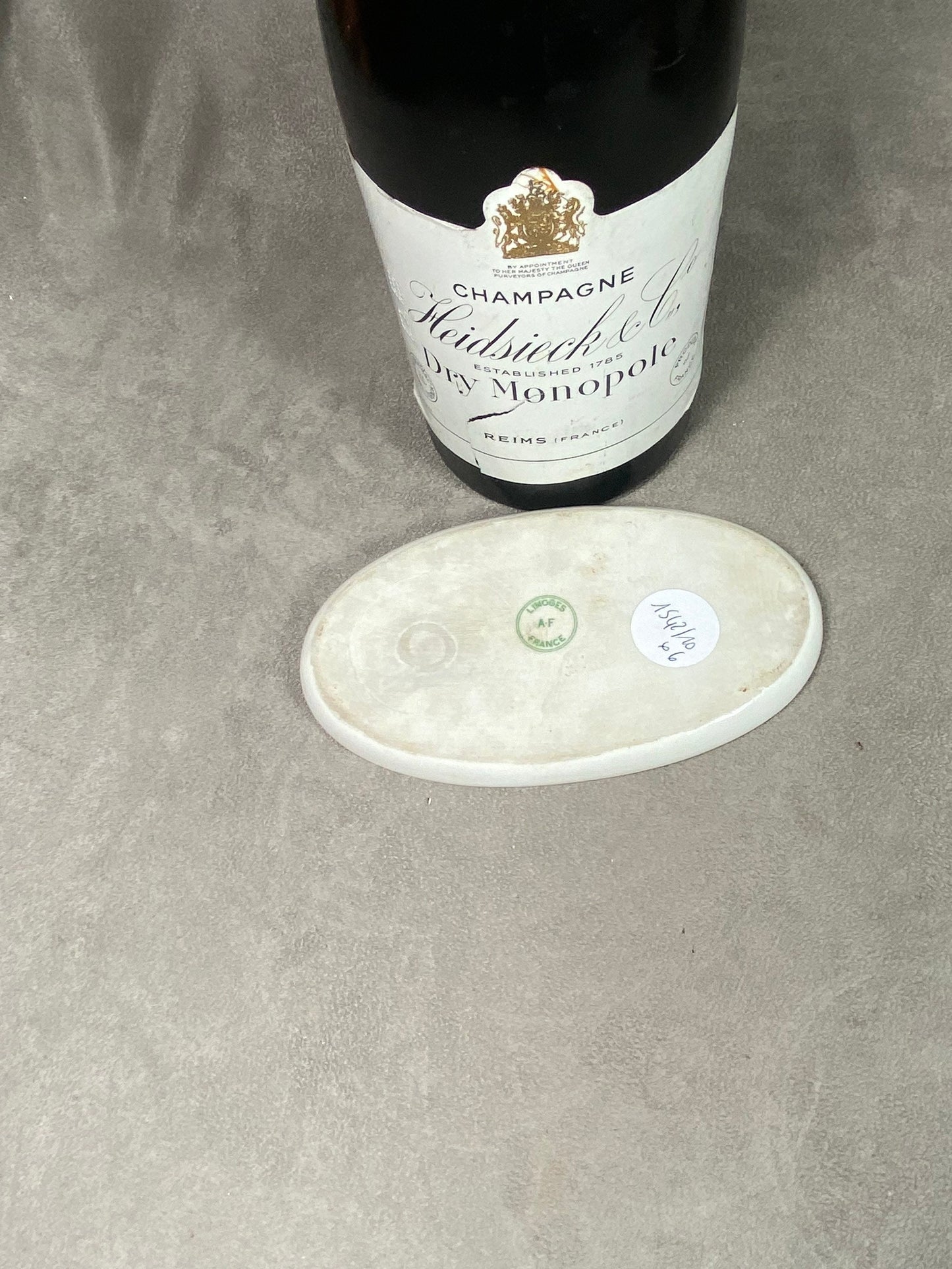 Vintage Keramik Aschenbecher Keller et Guérin Lunéville Champagner Heidsieck&Co Dry Monopole Vintage Made in France