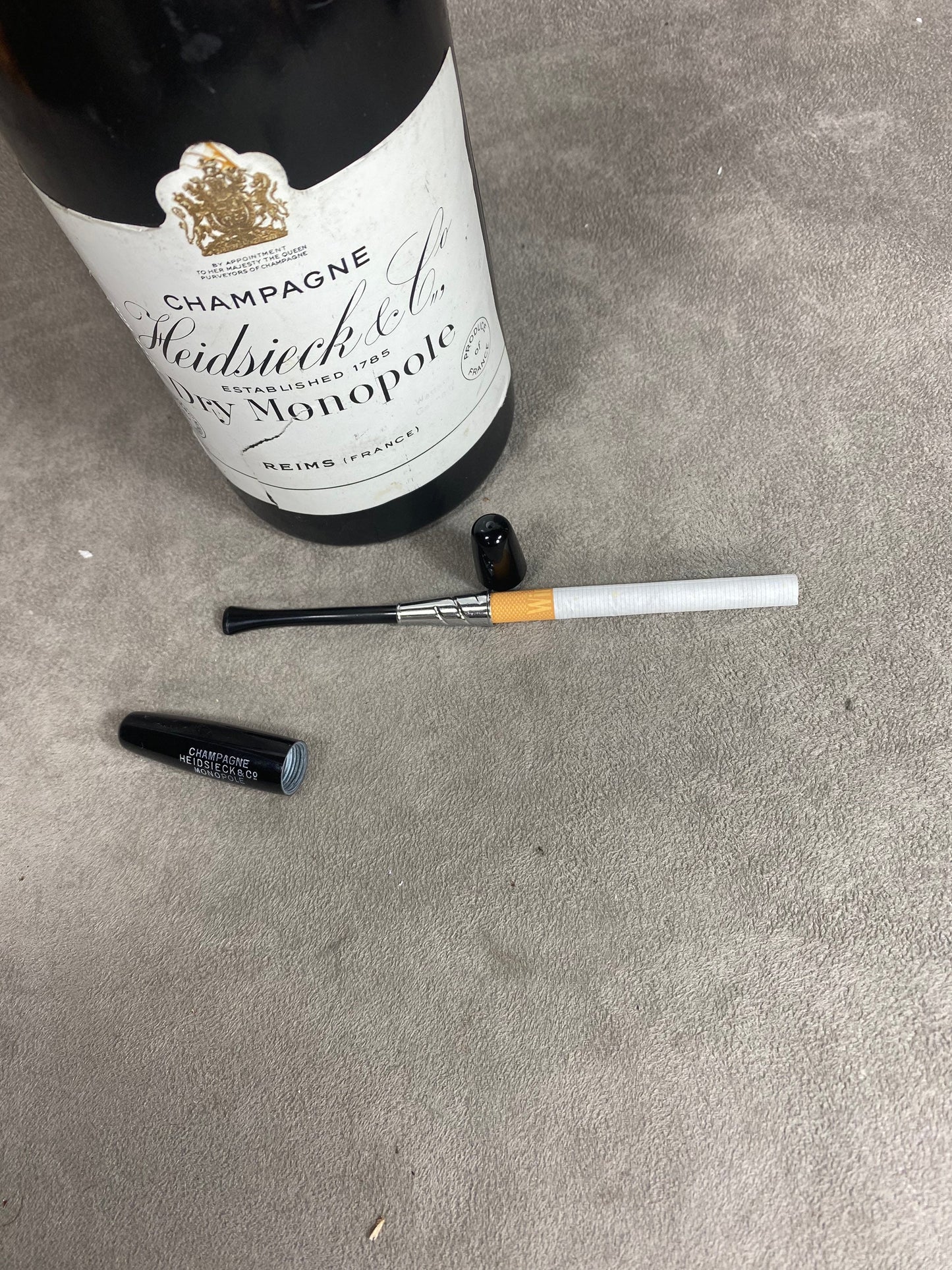 RARE Fume cigarette métal Heidsieck & Co Dry Monopole Années 1940