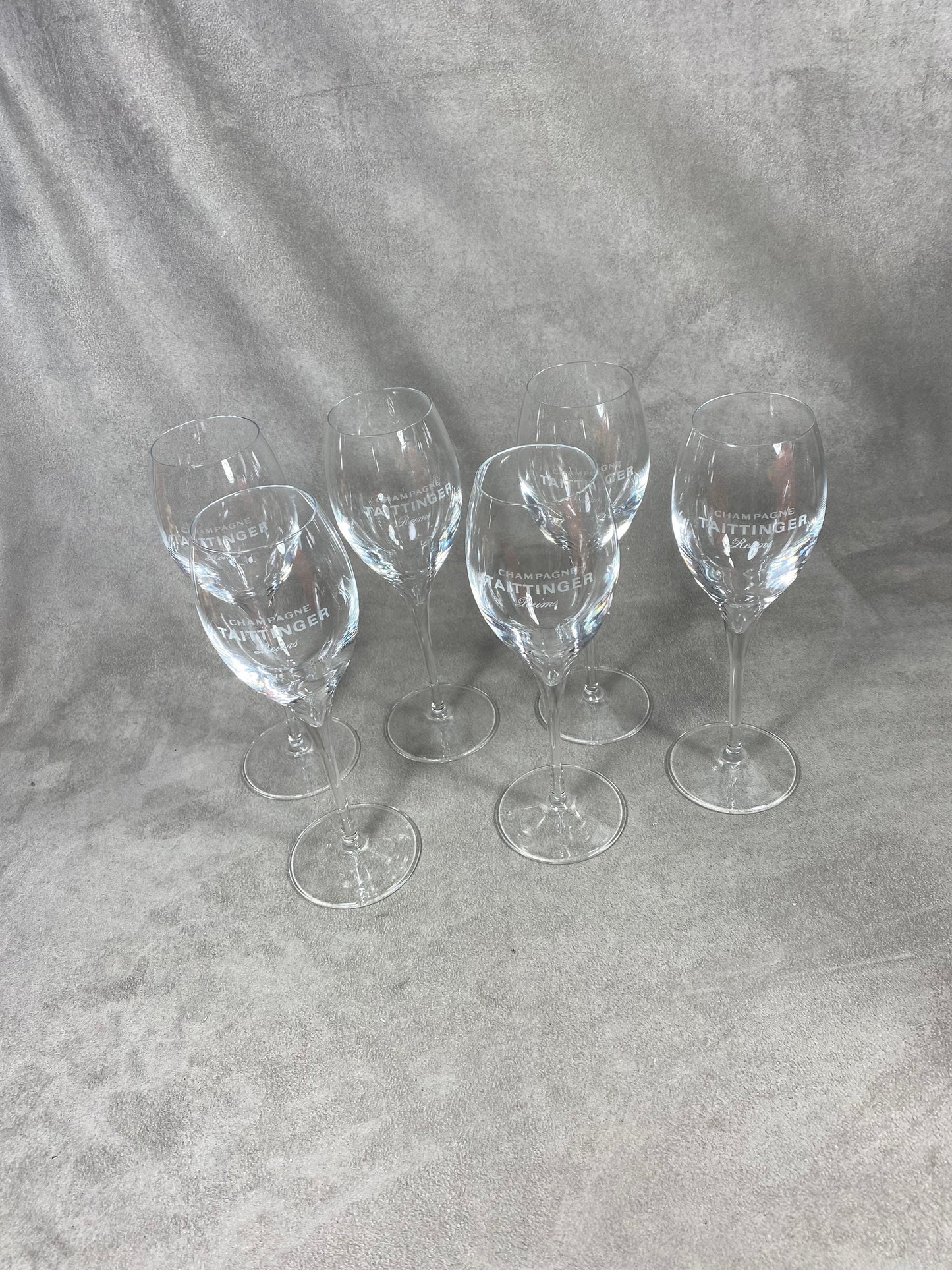 6 Flûte Lehman Reims pour Taittinger Champagne Taittinger vintage en cristal