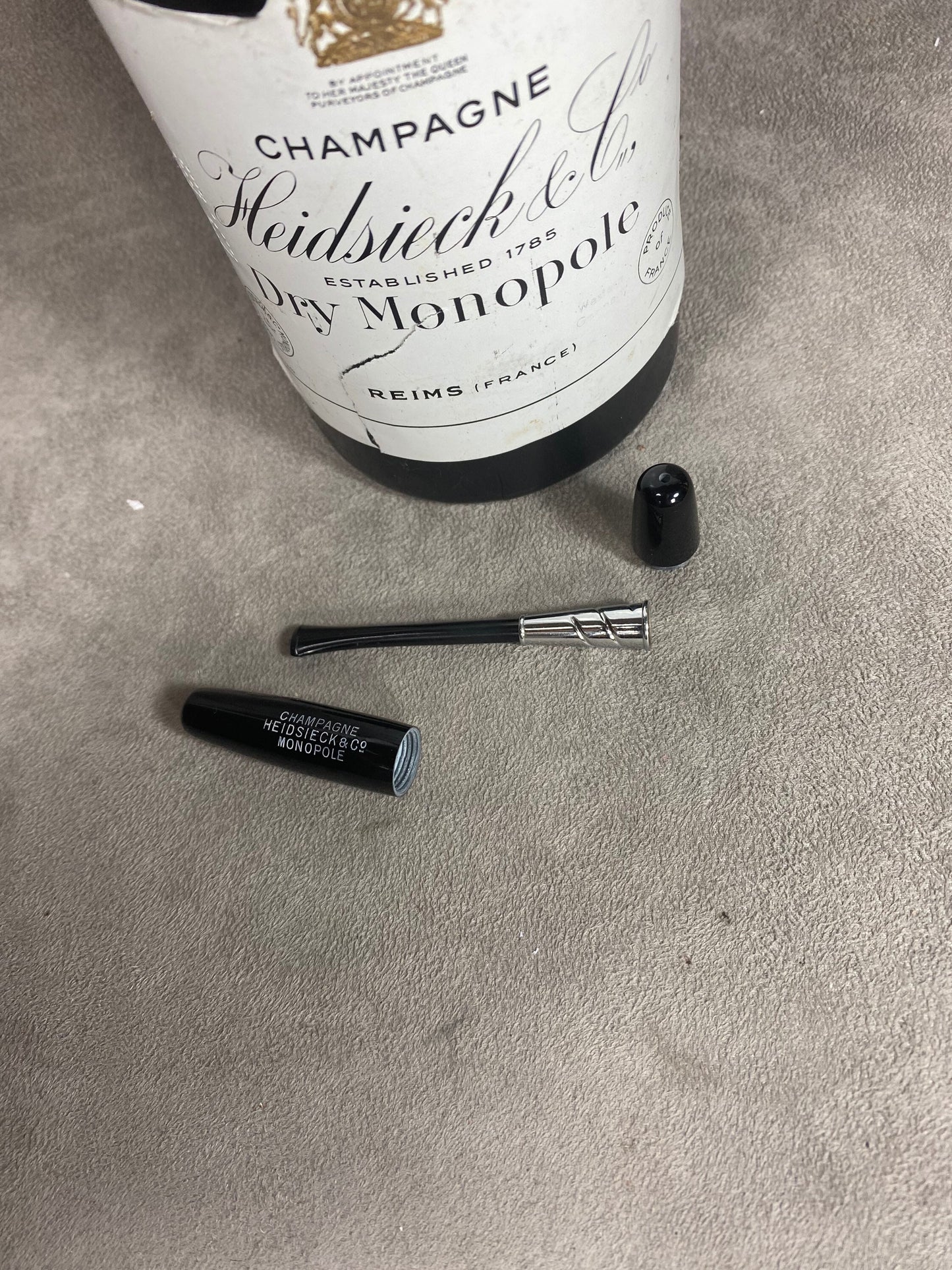 RARE Fume cigarette métal Heidsieck & Co Dry Monopole Années 1940