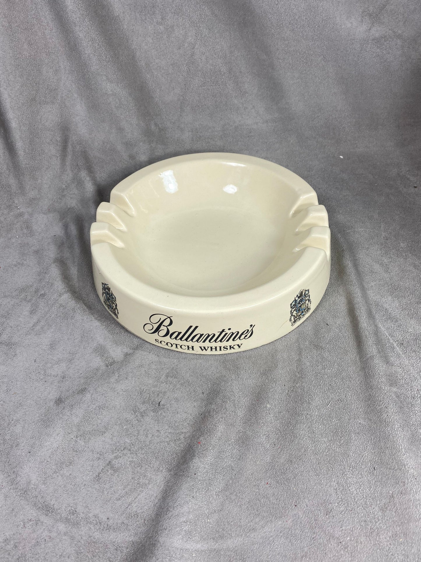 RARE Grand Cendrier en céramique Ballantine's vintage made in Italy