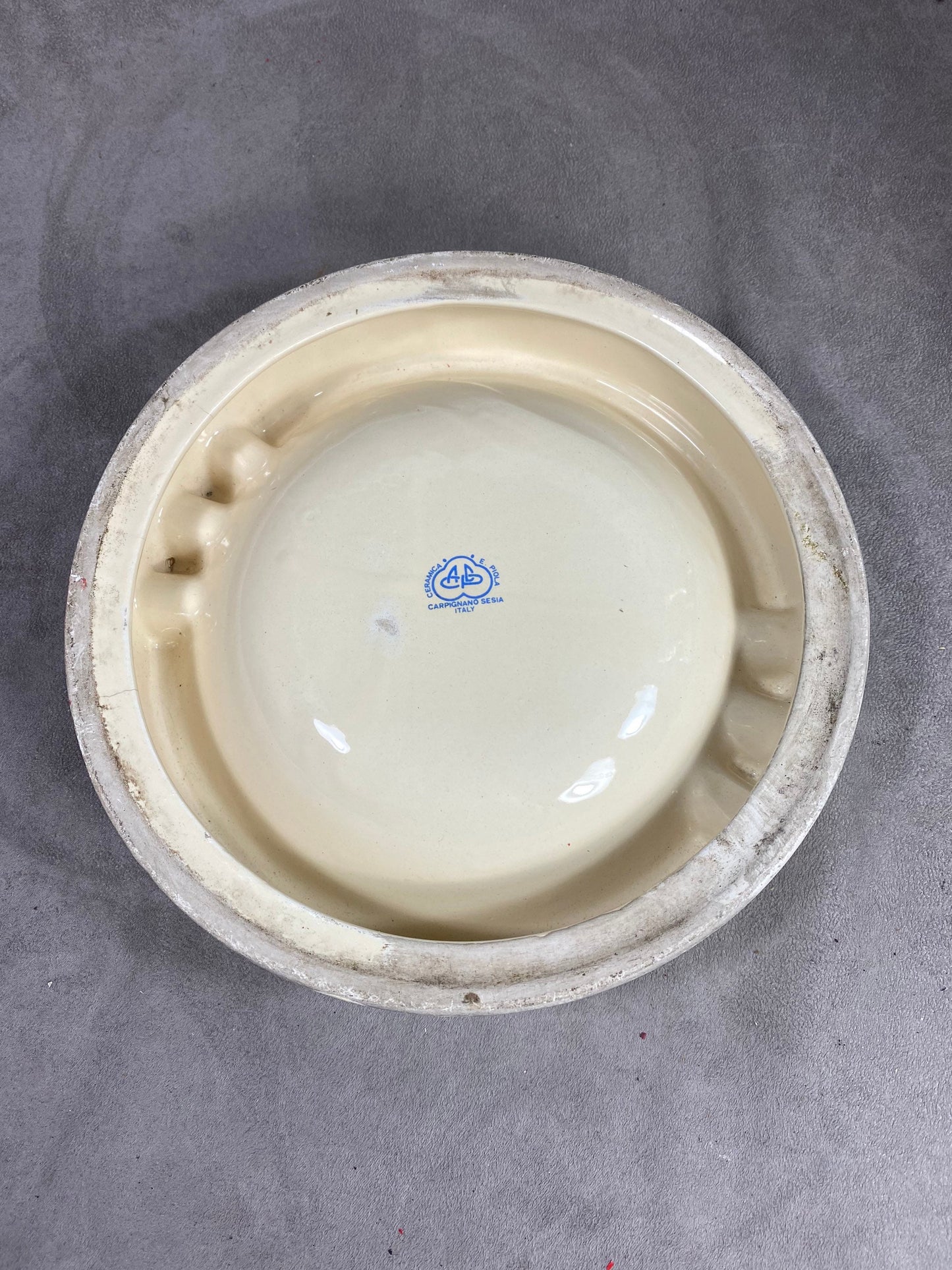 RARE Grand Cendrier en céramique Ballantine's vintage made in Italy