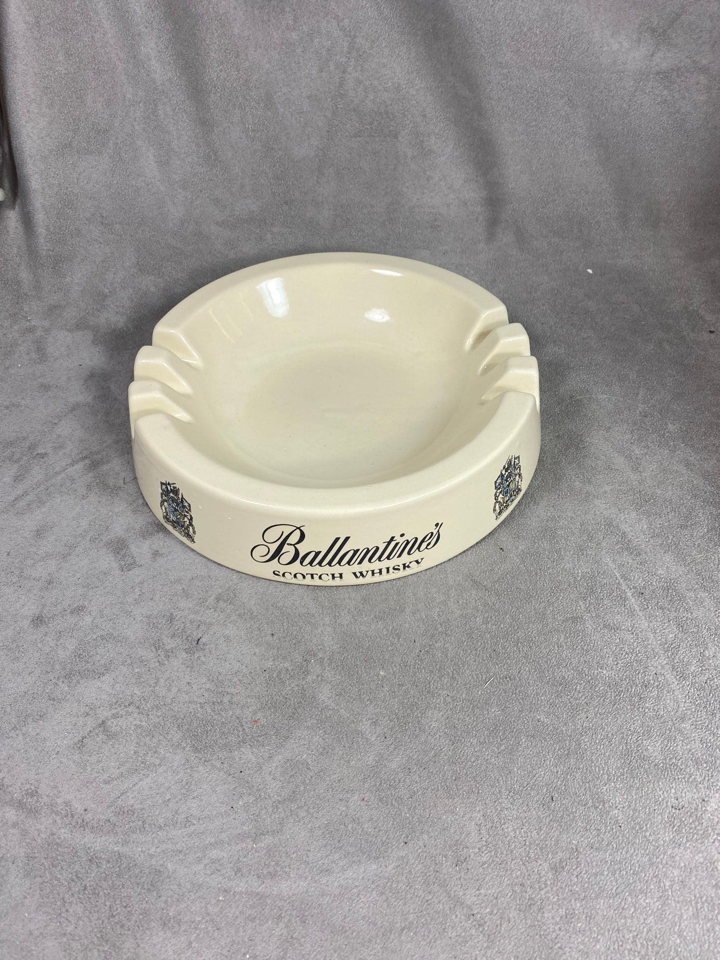 RARE Grand Cendrier en céramique Ballantine's vintage made in Italy