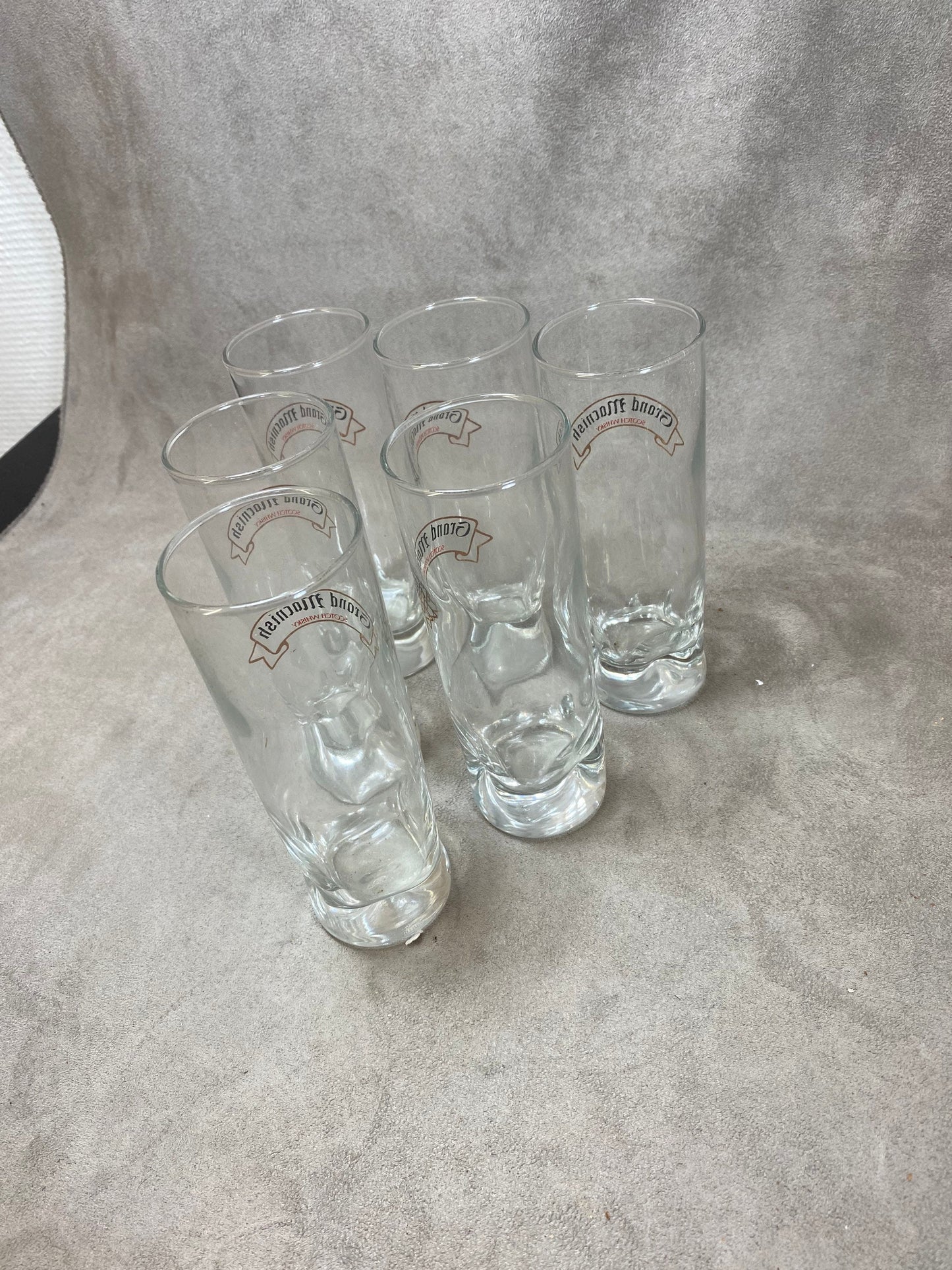 Lot de 6 Verres à whisky Grand Macnish vintage
