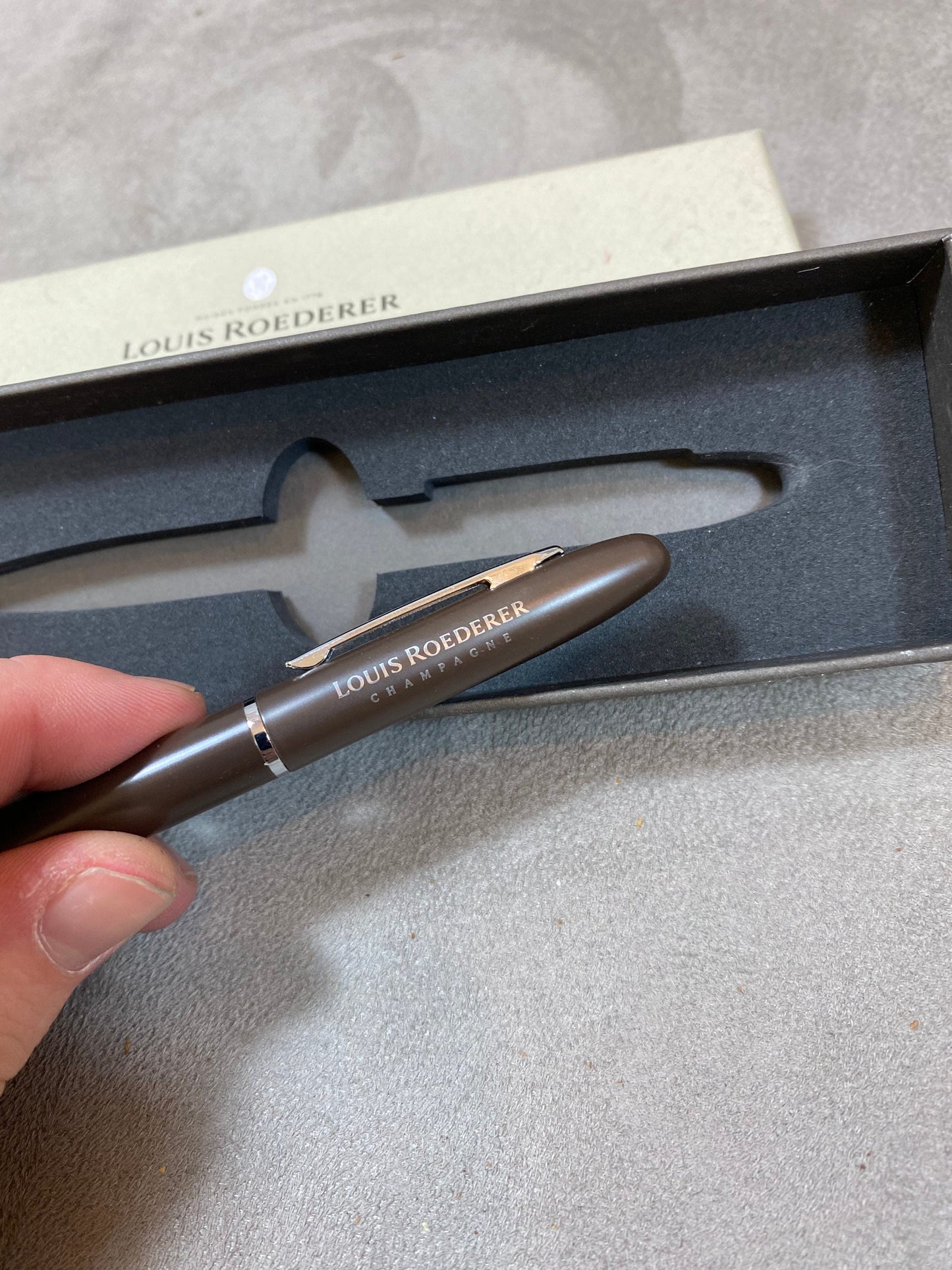 Stylo en acier champagne Louis Roederer Made in France