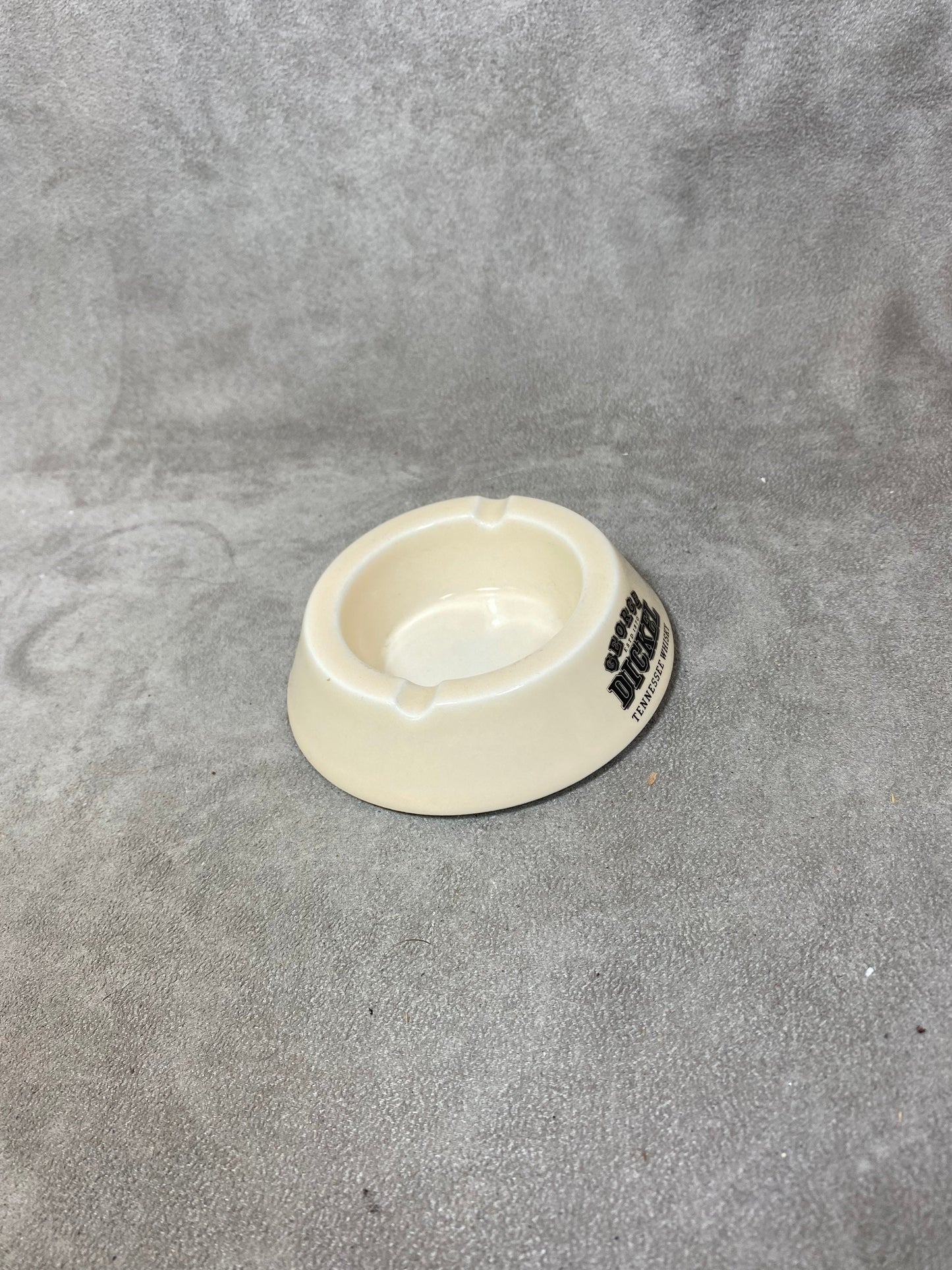 Cendrier publicitaire en porcelaine George Dickel Tennessee Whisky Made in France Vintage 1980