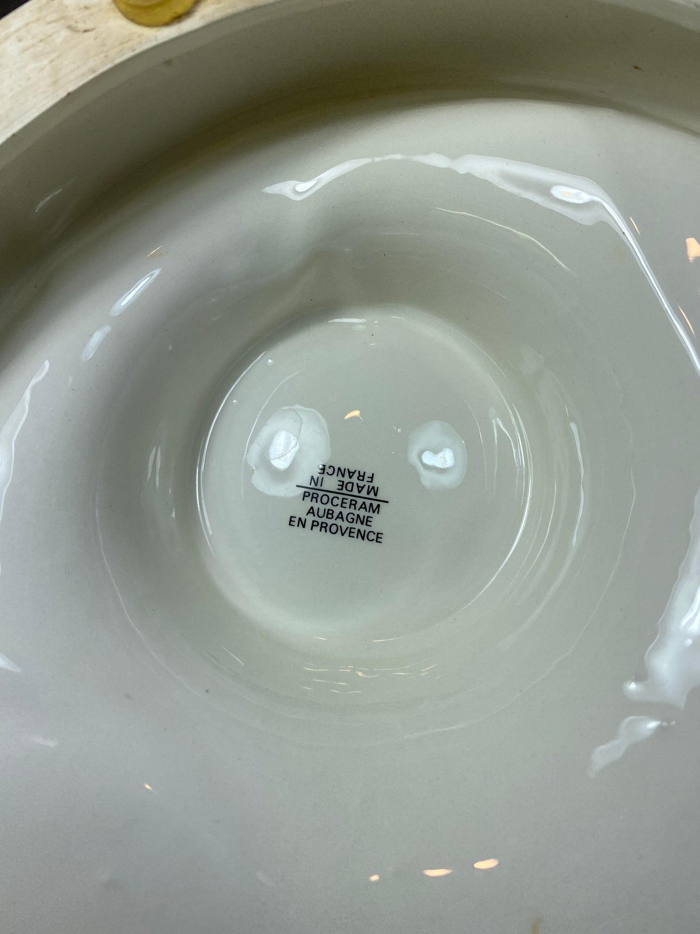 SELTENER XXL Bacardi Aschenbecher aus weißem Porzellan Made in France 1980er Jahre
