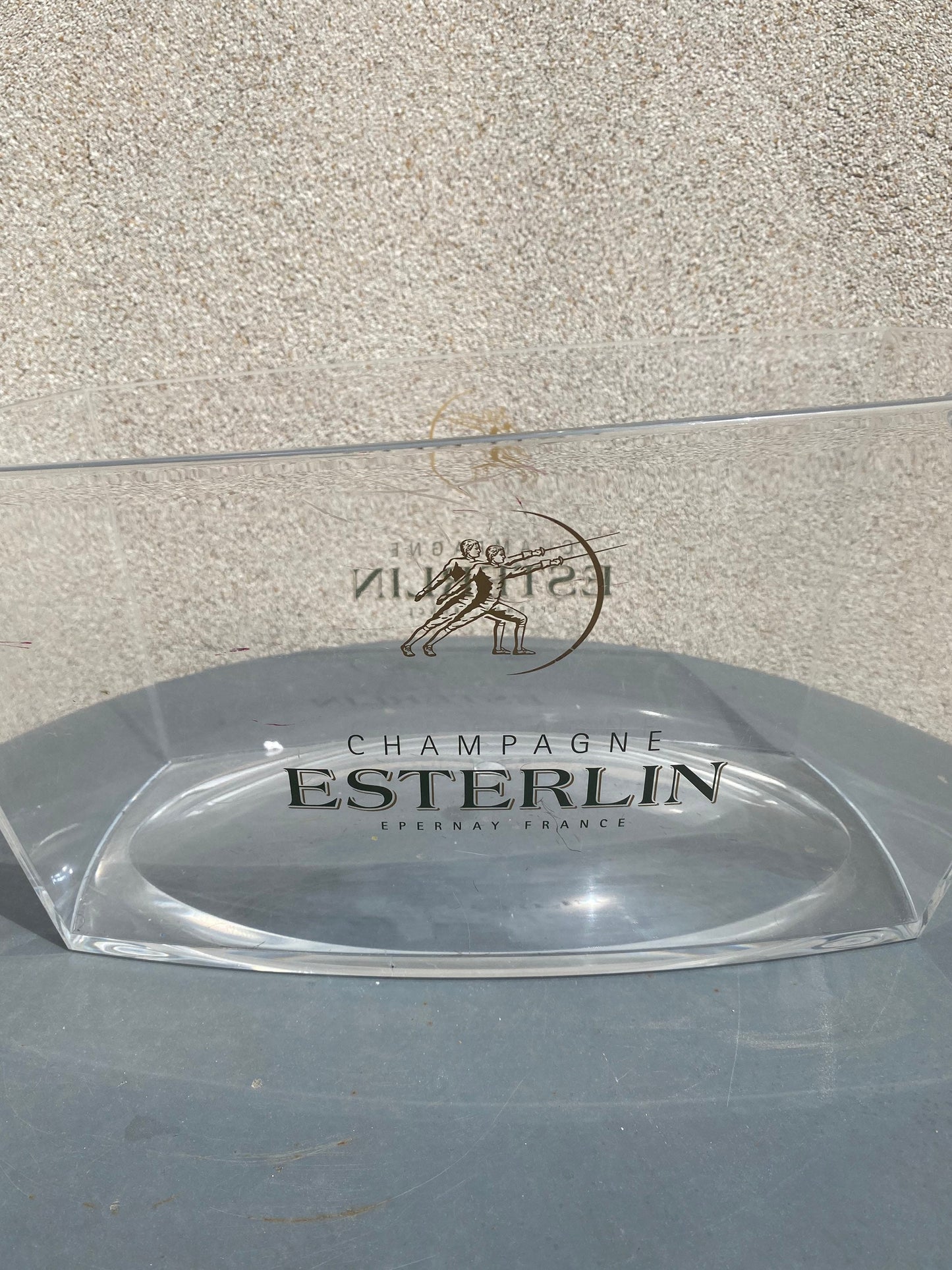 Vasque à Champagne en plastique transparent Esterlin Années 1980 Made in italy
