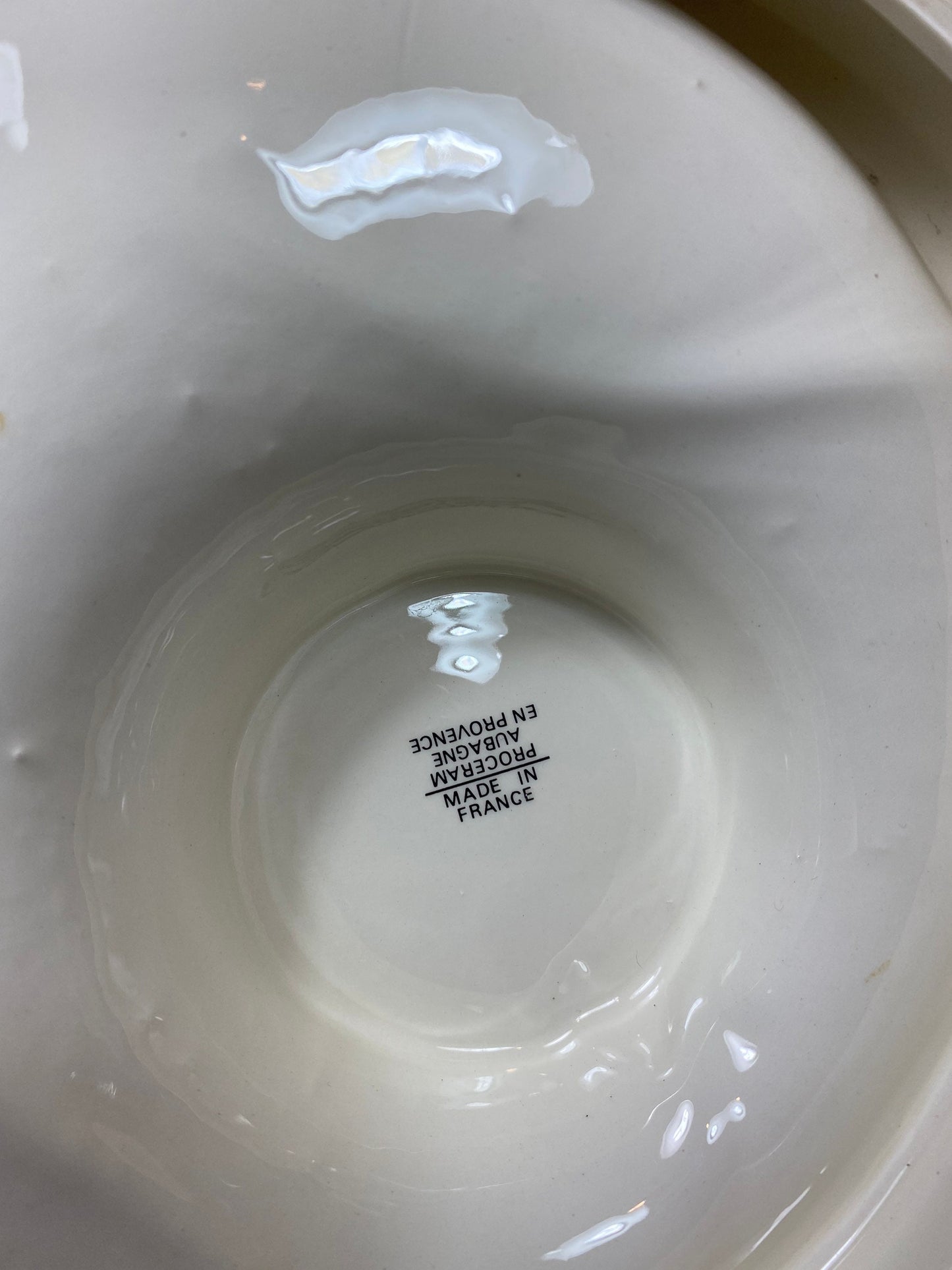 SELTENER XXL Bacardi Aschenbecher aus weißem Porzellan Made in France 1980er Jahre