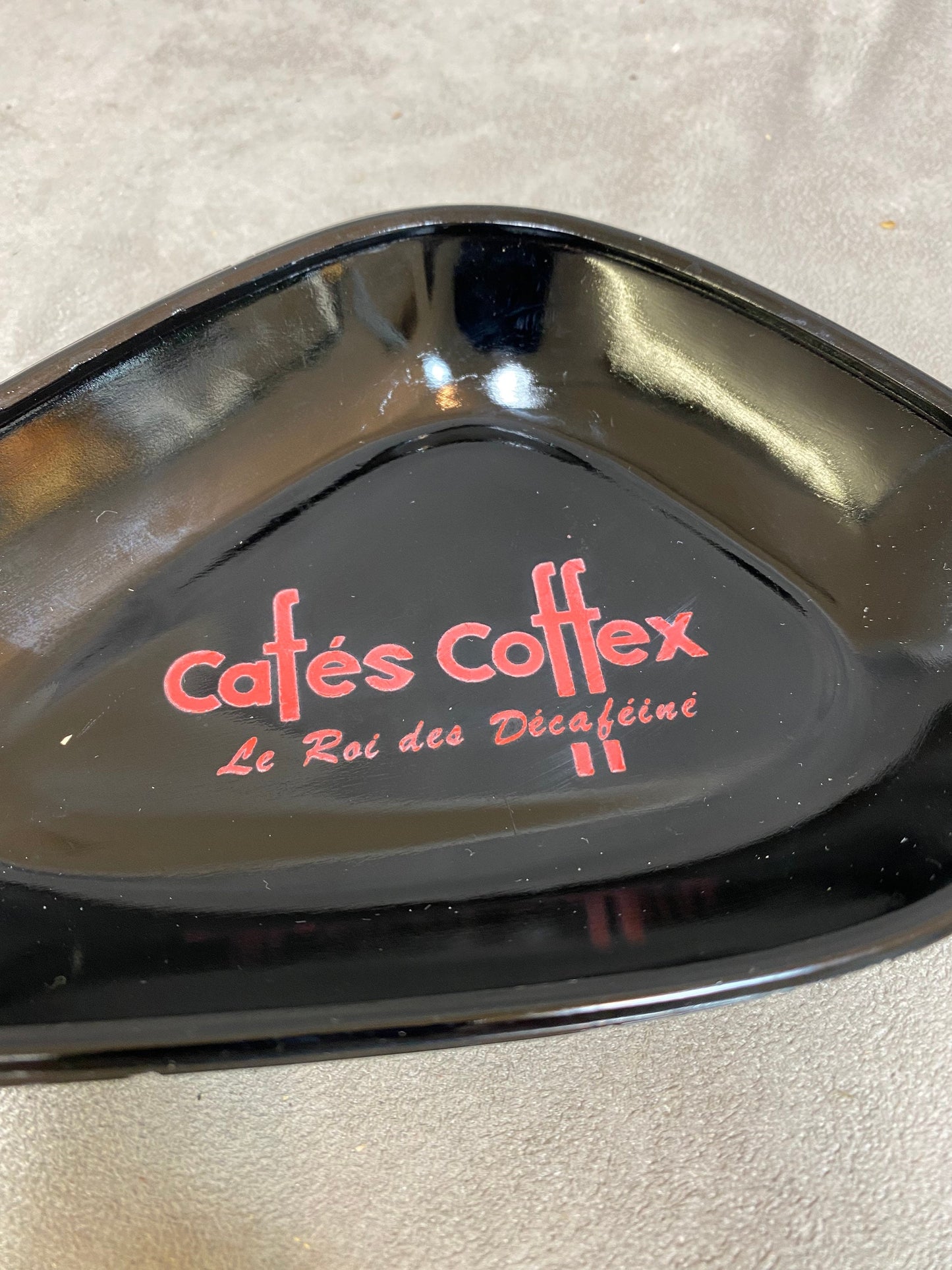 Werbeaschenbecher aus Glas von Magnier Blangy, Coffex Coffees, der König der entkoffeinierten Kaffees, Hergestellt in Frankreich, Vintage 1970
