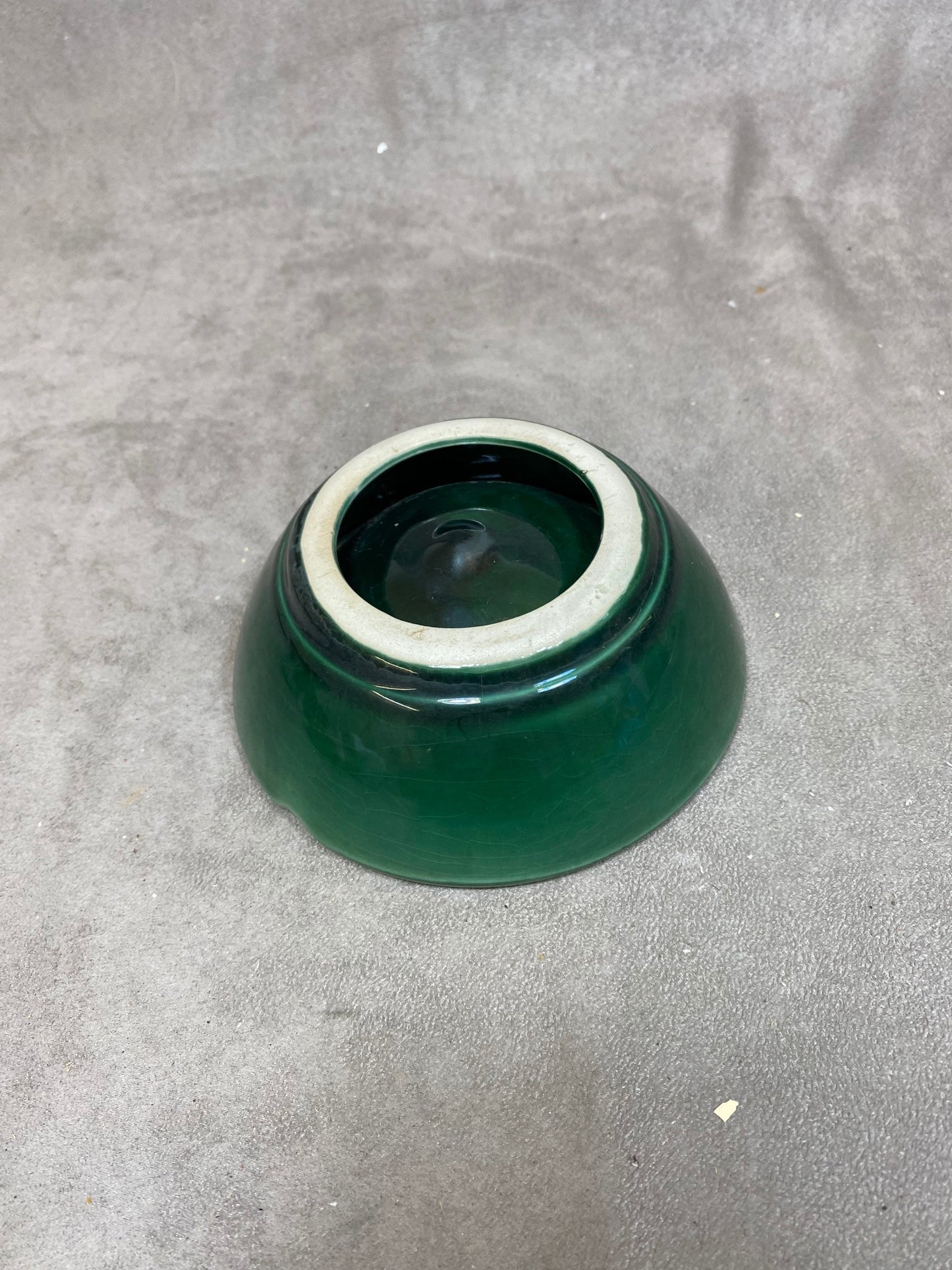 Advertising ashtray in earthenware, Compagnie Générale Transatlantique, Made in France, Vintage 1970