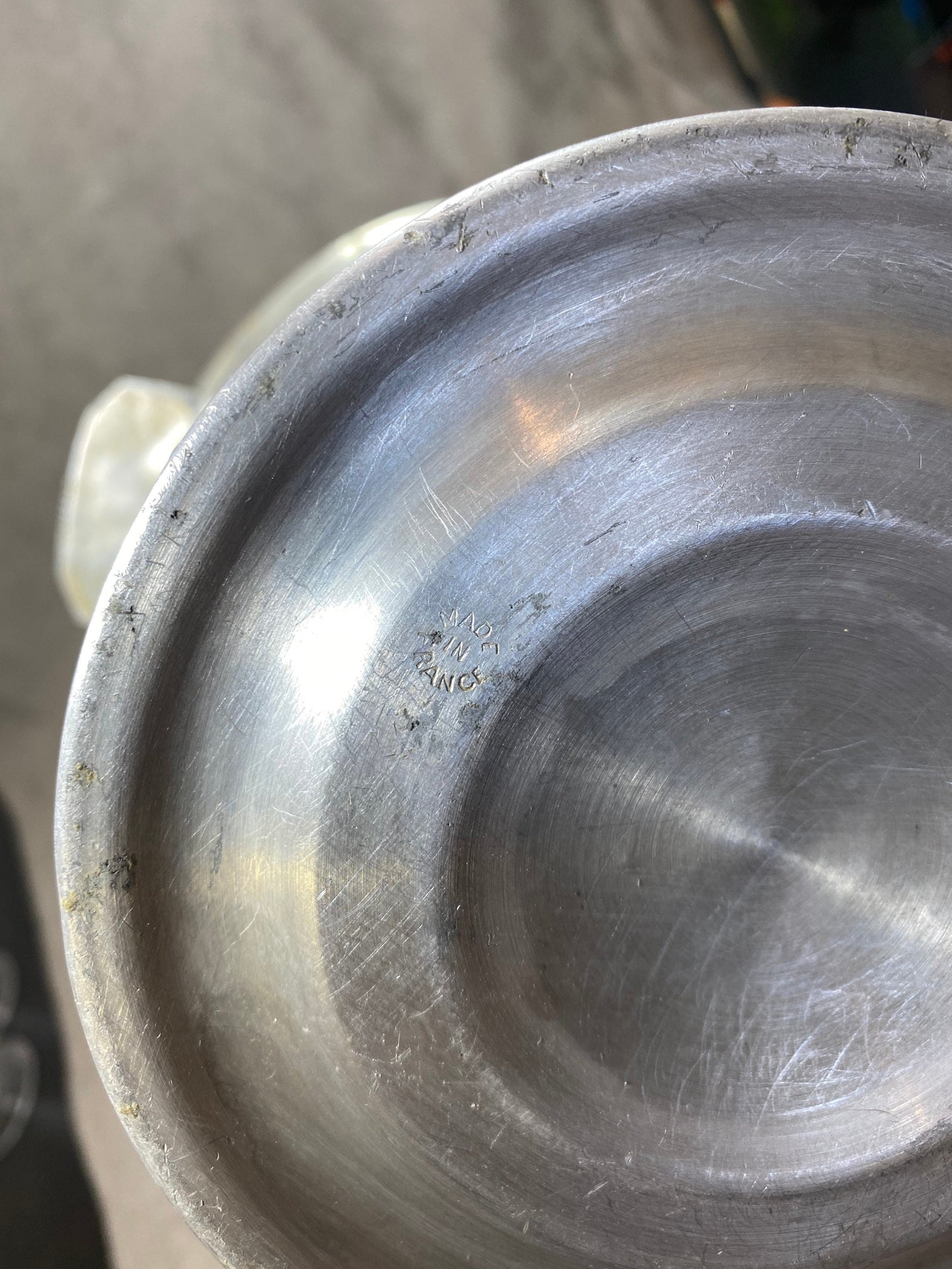 Seau à champagne vintage Heidsieck en aluminium Années 1980