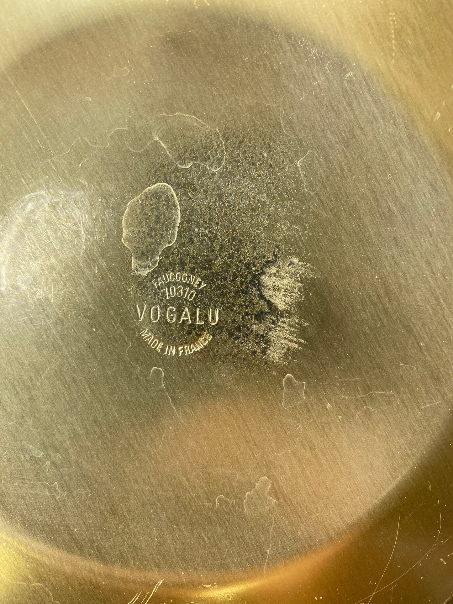 RARE Seau à Champagne en métal doré pour magnum Champagne Roederer Reims Années 1980