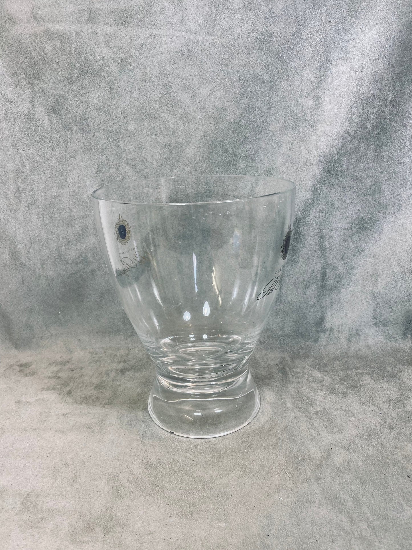 Seau à champagne Pol Roger en plastique transparent Made in Italy Années 1980