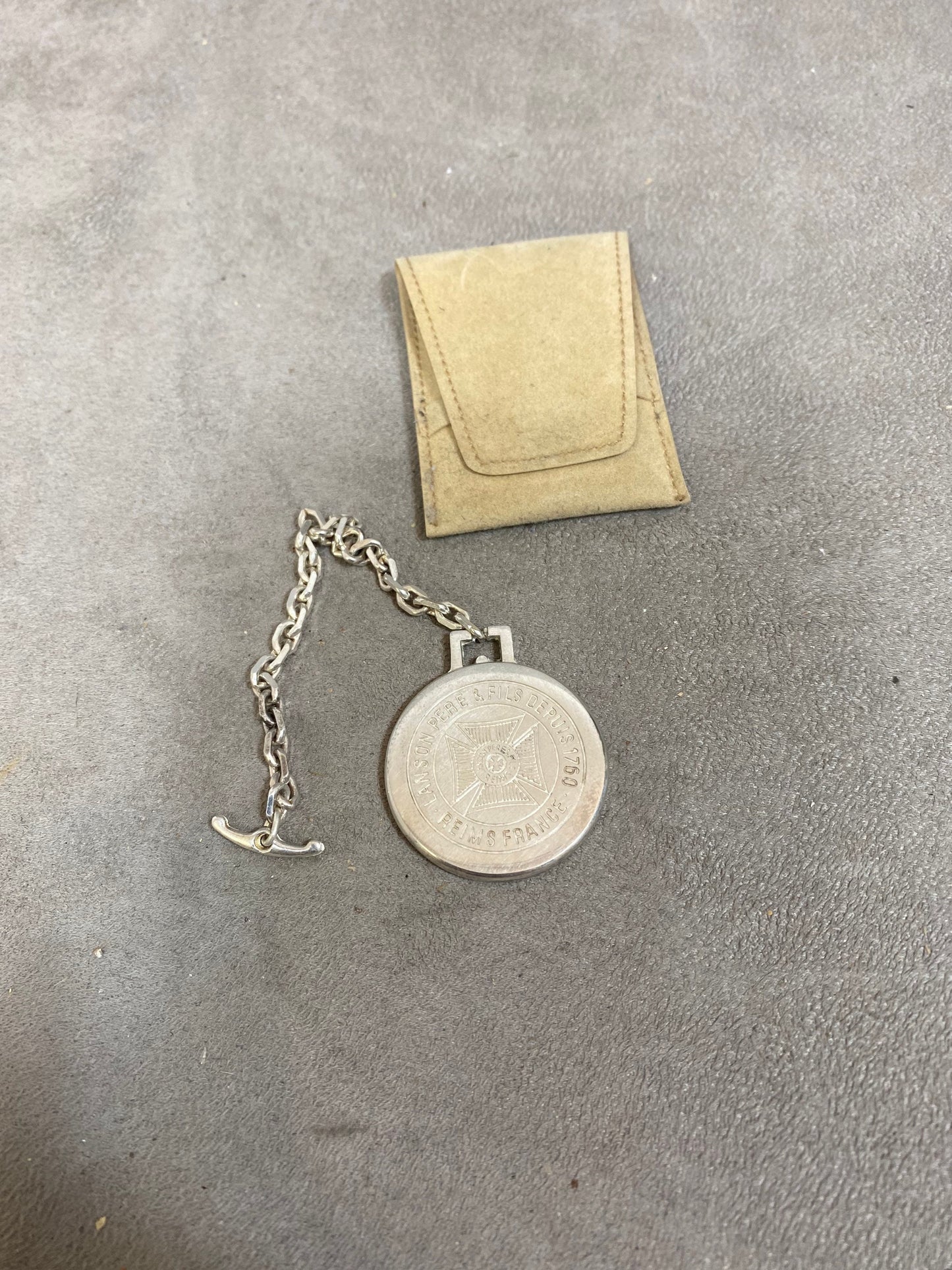 Porte clés champagne Lanson vintage Made in France Années 1980