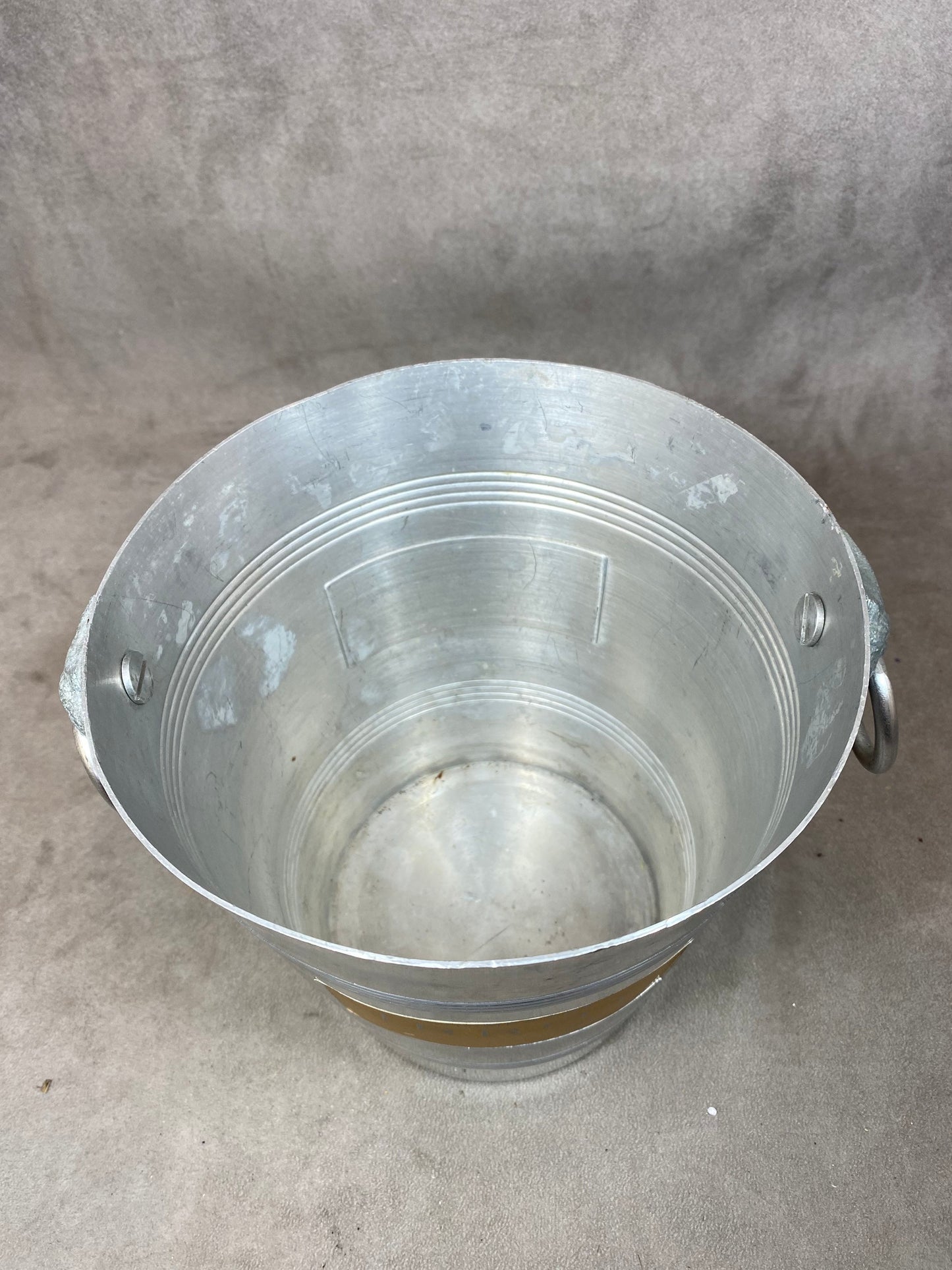 Seau à champagne vintage Champagne Irroy en aluminium Made in France