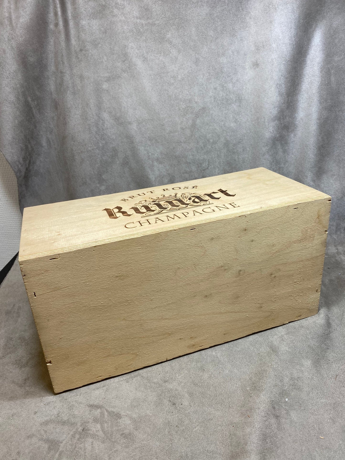 Ruinart Brut Rosé Champagne Wooden Case Made in France 1980s