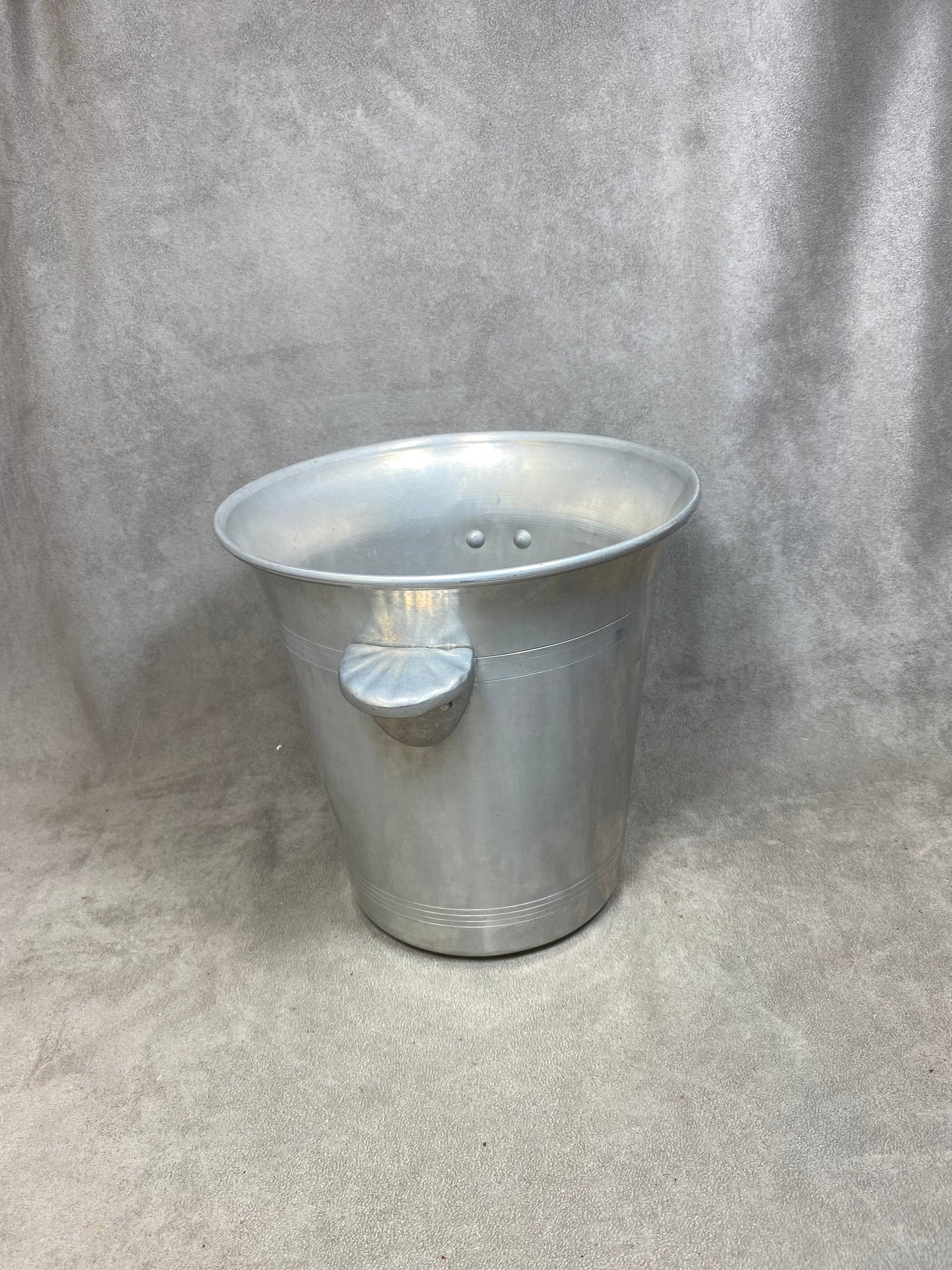 Seau à champagne en aluminium Joseph Perrier vintage Made in France