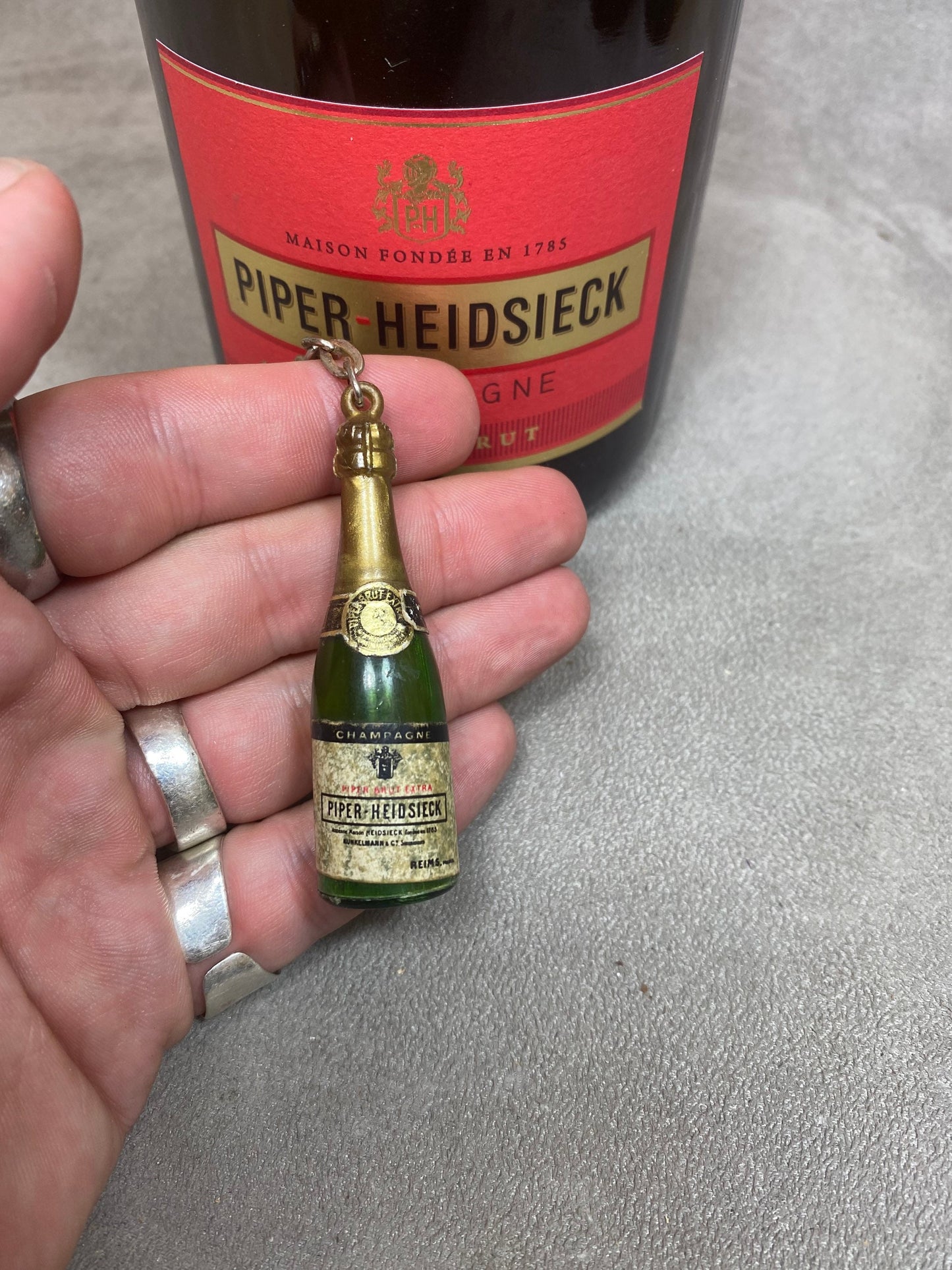 Porte clés Plastique, Champagne Piper-Heidsieck, Made in France, Vintage 1980