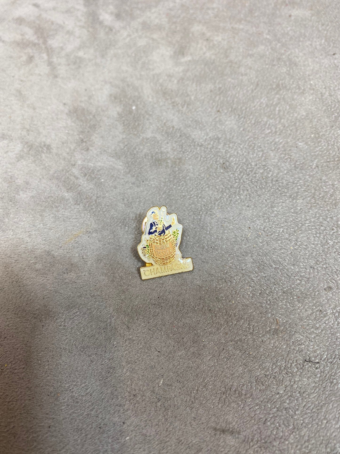 Metallnadel, Champagner Diogène Tissier, Hergestellt in Frankreich, Vintage 1980