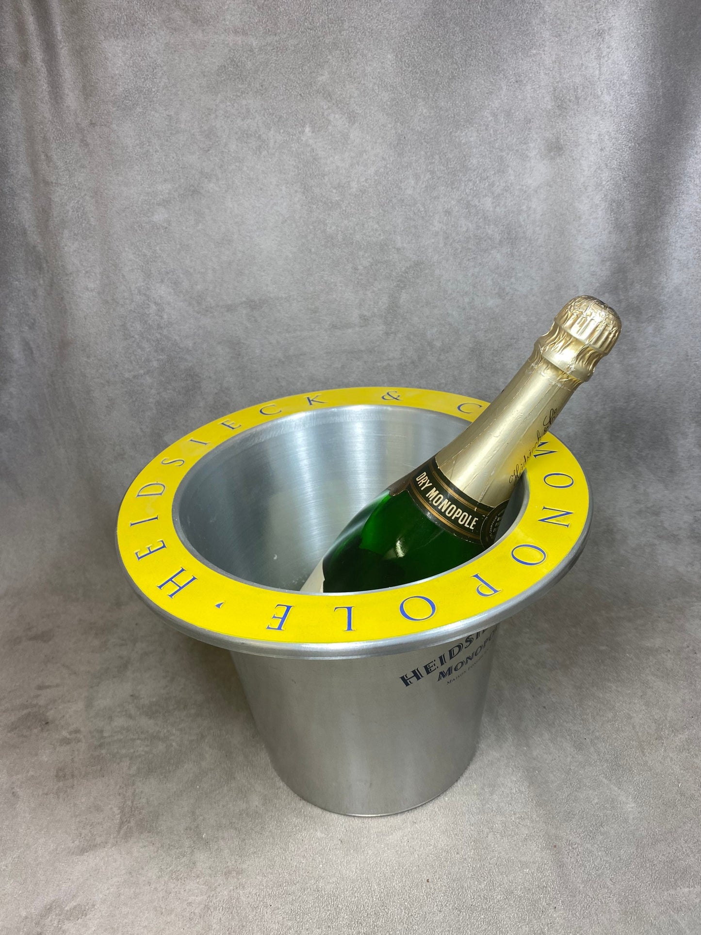 Seau à champagne Heidsieck&Co Monopole en métal vintage