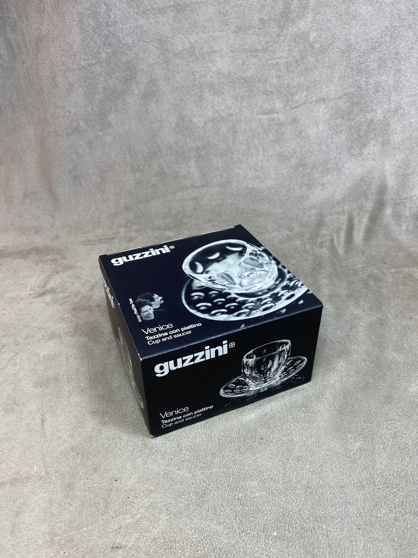 Guzzini Vintage transparent plastic mug designer Pio & Tito Toso Year 1990