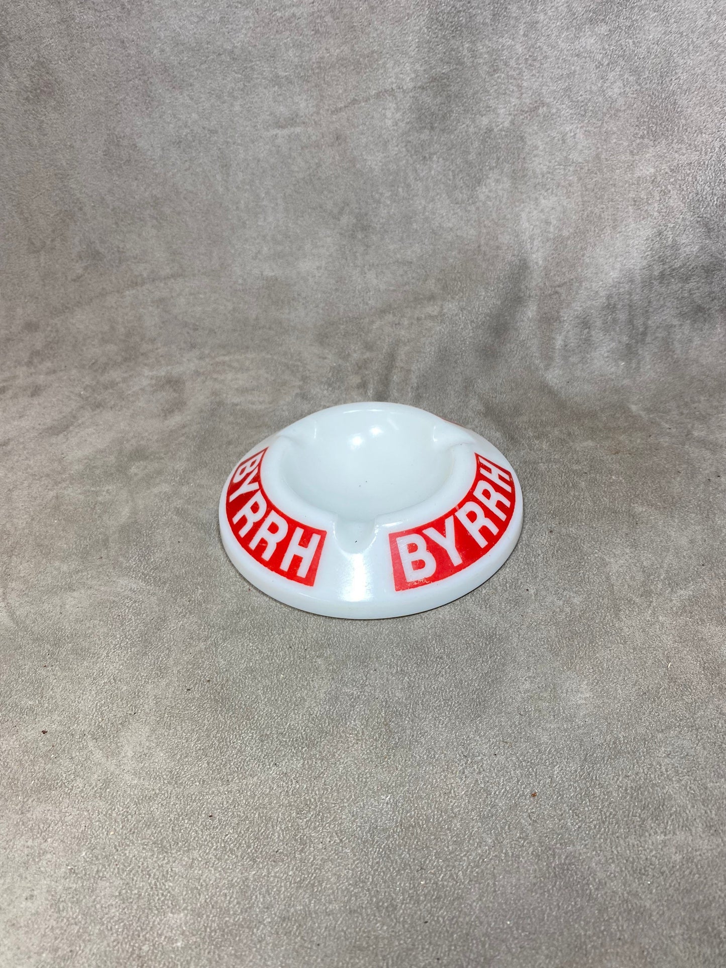 Werbeaschenbecher aus Glas, BYRRH Apéritif Vin, von SEVN Guerville, Made in France, Vintage 1980