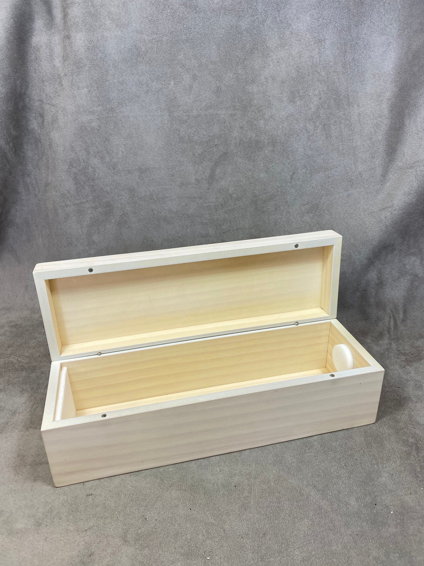 Wooden box for bottles of Charles Heidsieck Blanc des Millénaires champagne Made in France 1980s